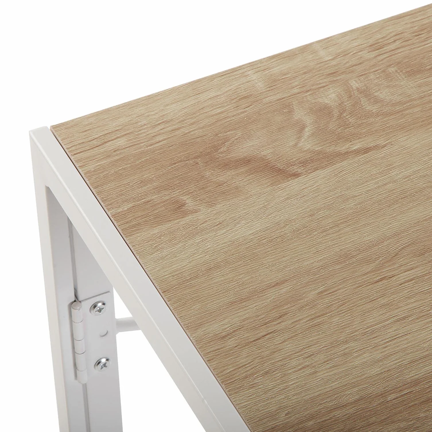 Versa Jack Składane Biurko Komputerowe 74 x 45 x 90 cm Białe Drewno Metal