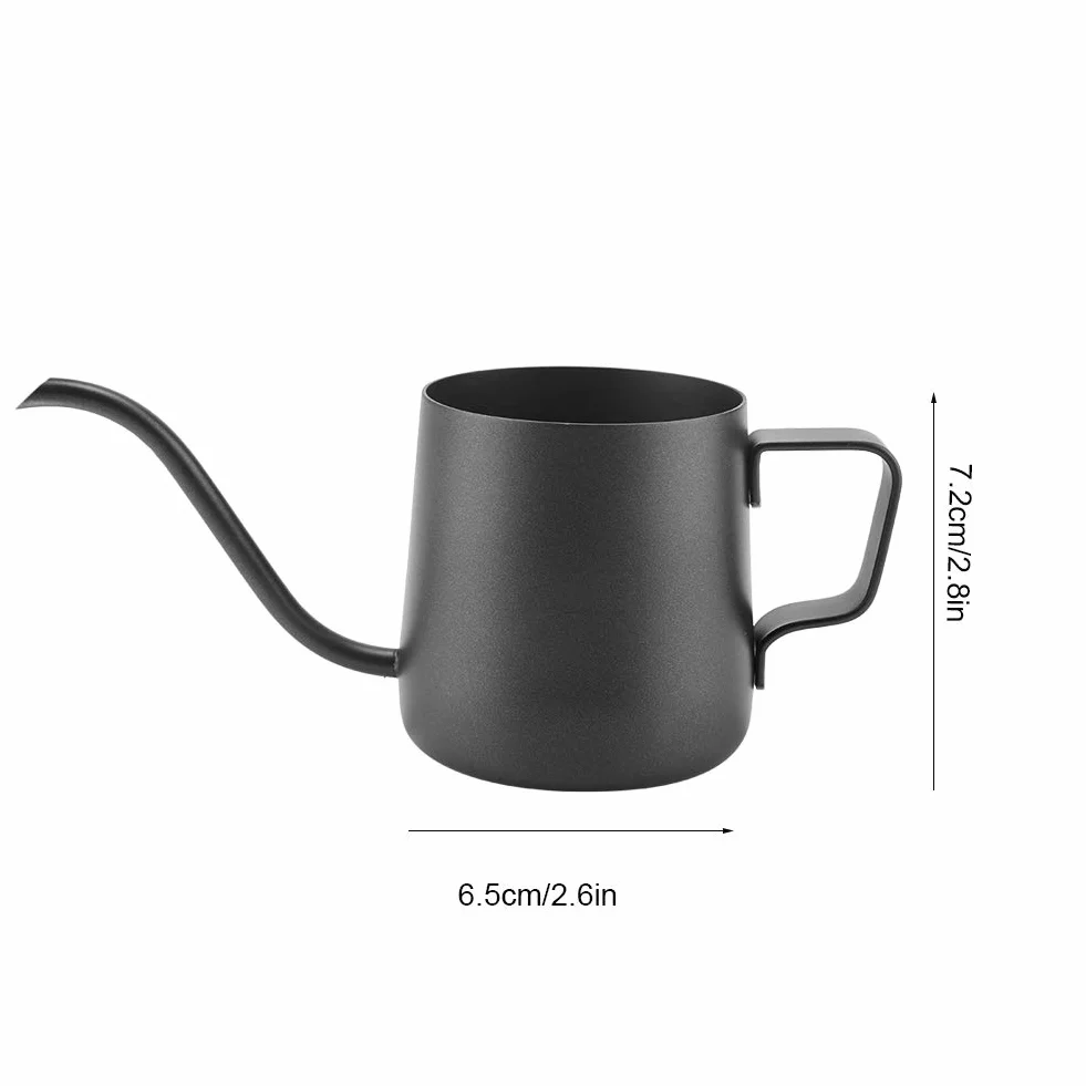 Dzbanek do kawy z gęsią szyją 250 ml ze stali nierdzewnej czarny