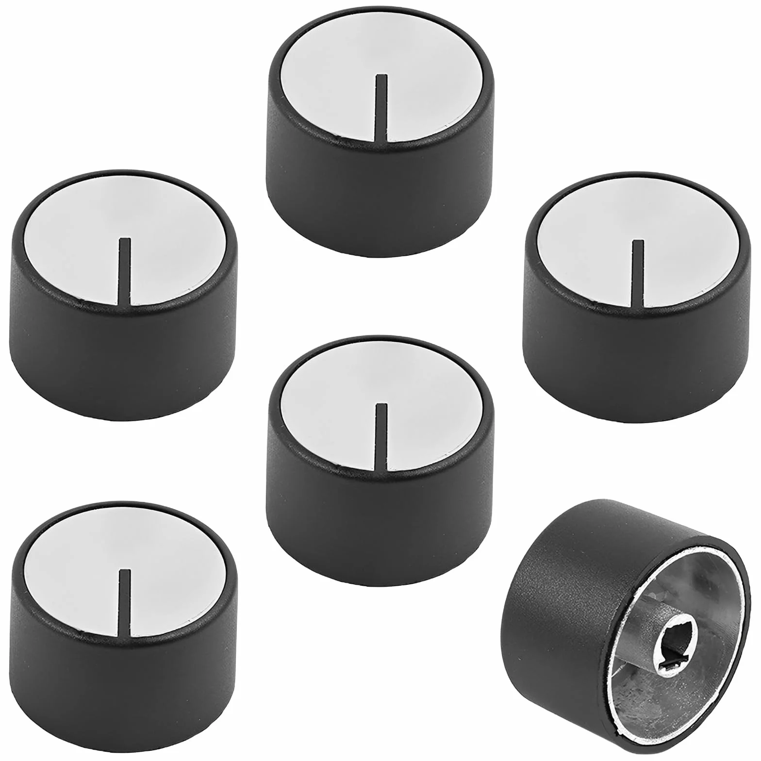 Metalowe gałki do kuchenki 6 mm, uniwersalne pokrętła gazowe do piekarnika, 6 sztuk