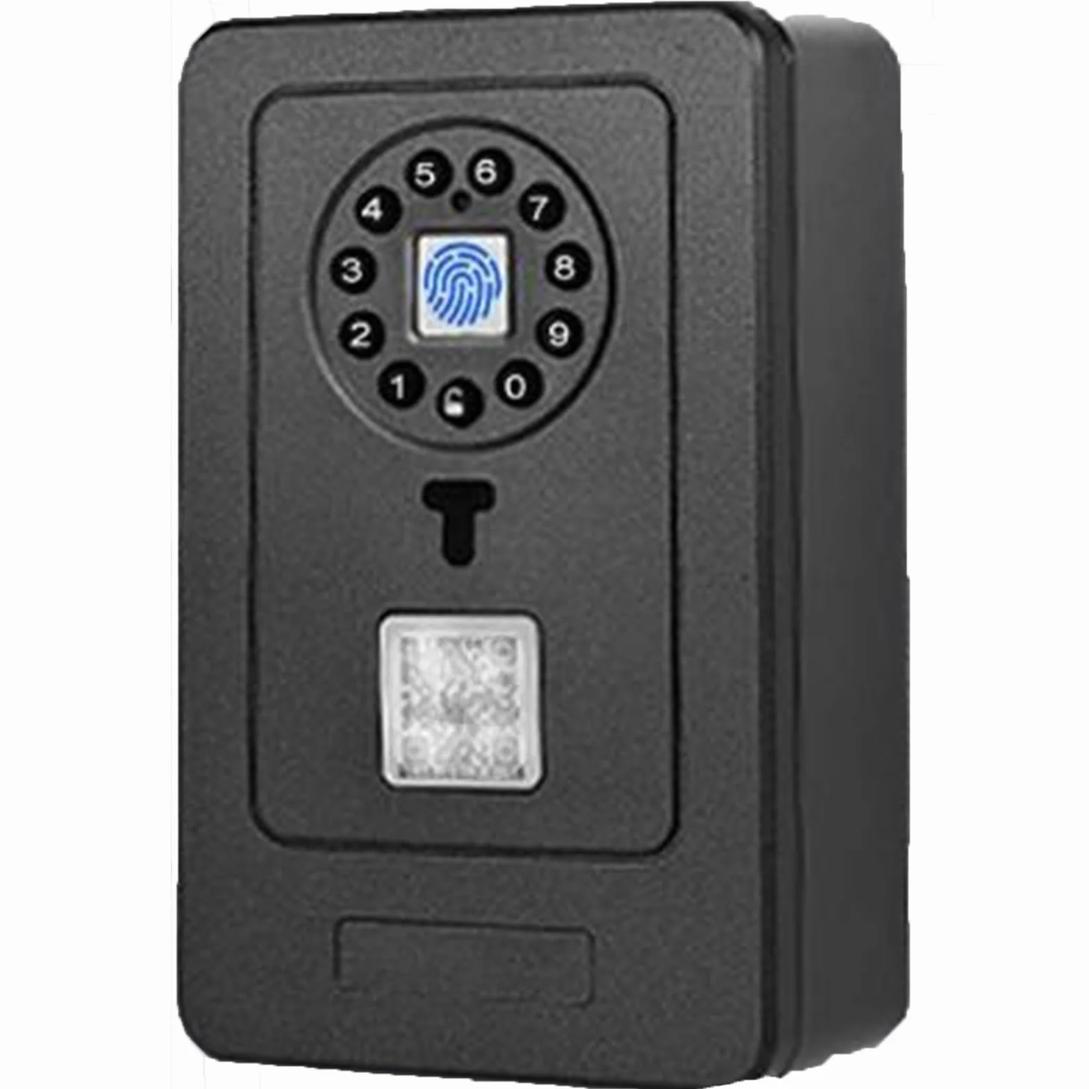 Smart Key Lock Box for Outside, Bluetooth Fingerprint Lock Box with APP Control, Fingerprint Recognize & Multiple Code Types, for Home, Garage, Office, Warehouse