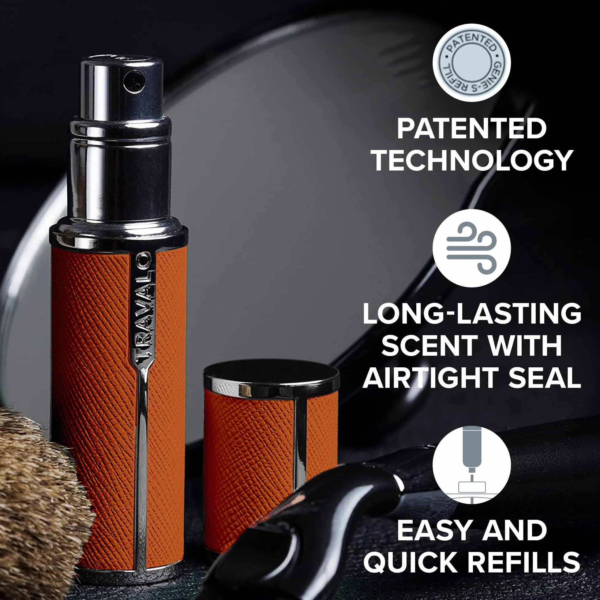 Travalo Milano HD Elegance Refill Perfume Spray, pomarańczowy