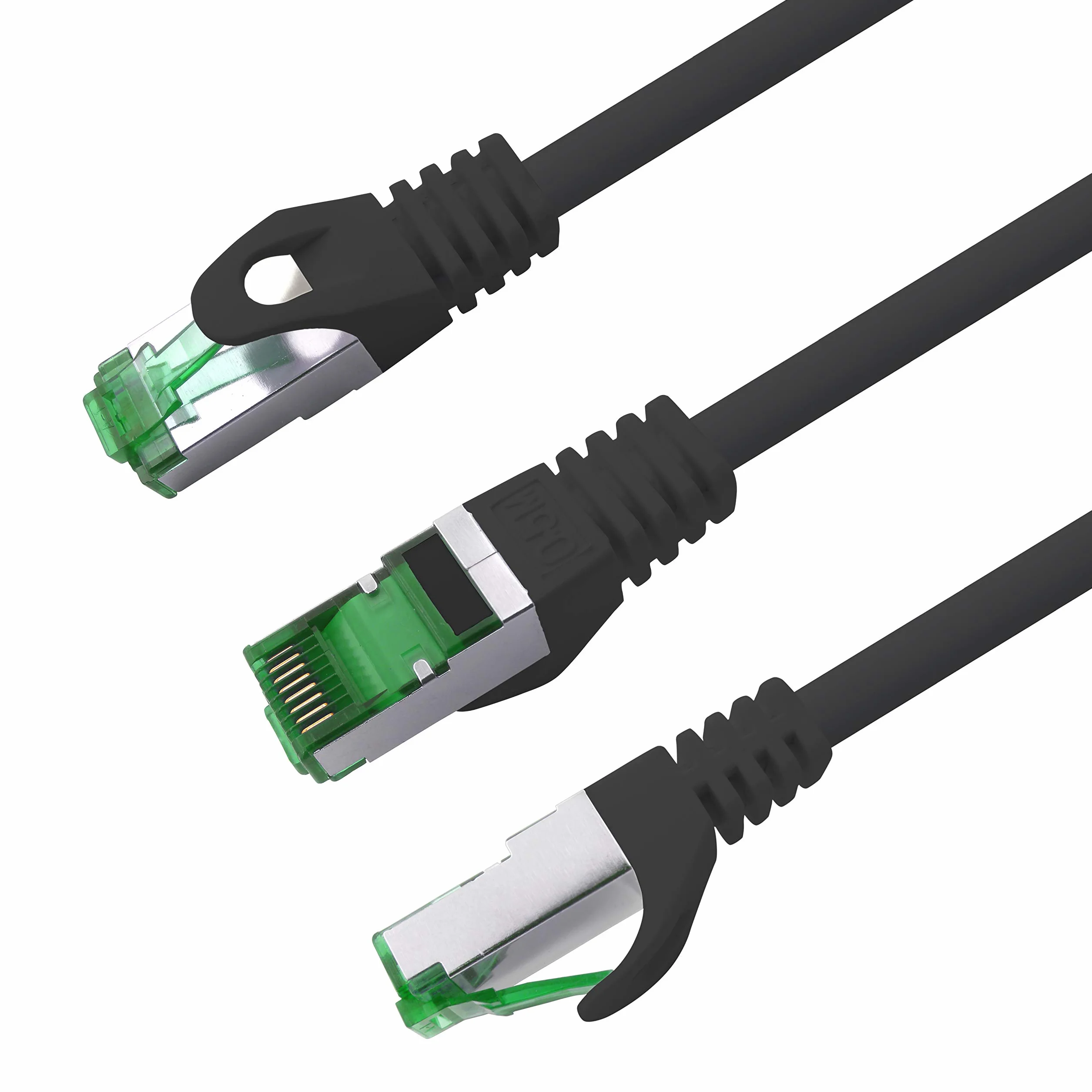 1aTTack.de kabel Ethernet cat.7, sieć LAN, 10 GBASE-T - 10 000 Mbps (Sftp Pimf) podwójnie ekranowany kabel przyłączeniowy RJ45, wtyczka cat.6a