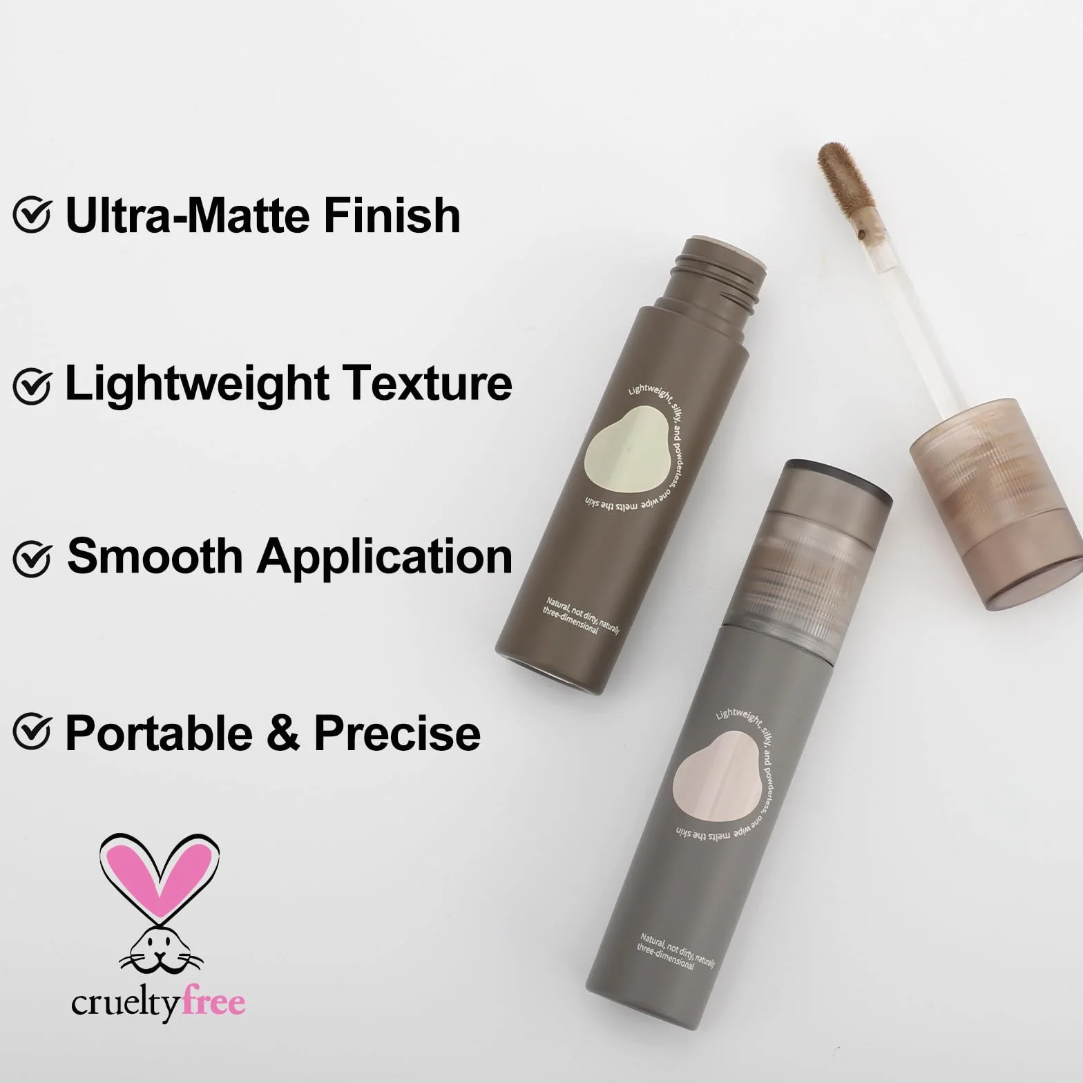 Erinde Płynny bronzer i konturowanie, długo utrzymujące się naturalne konturowanie, wysoko pigmentowane, matowe wykończenie, łatwe blendowanie, do makijażu konturowanego, wegański, naturalny brąz