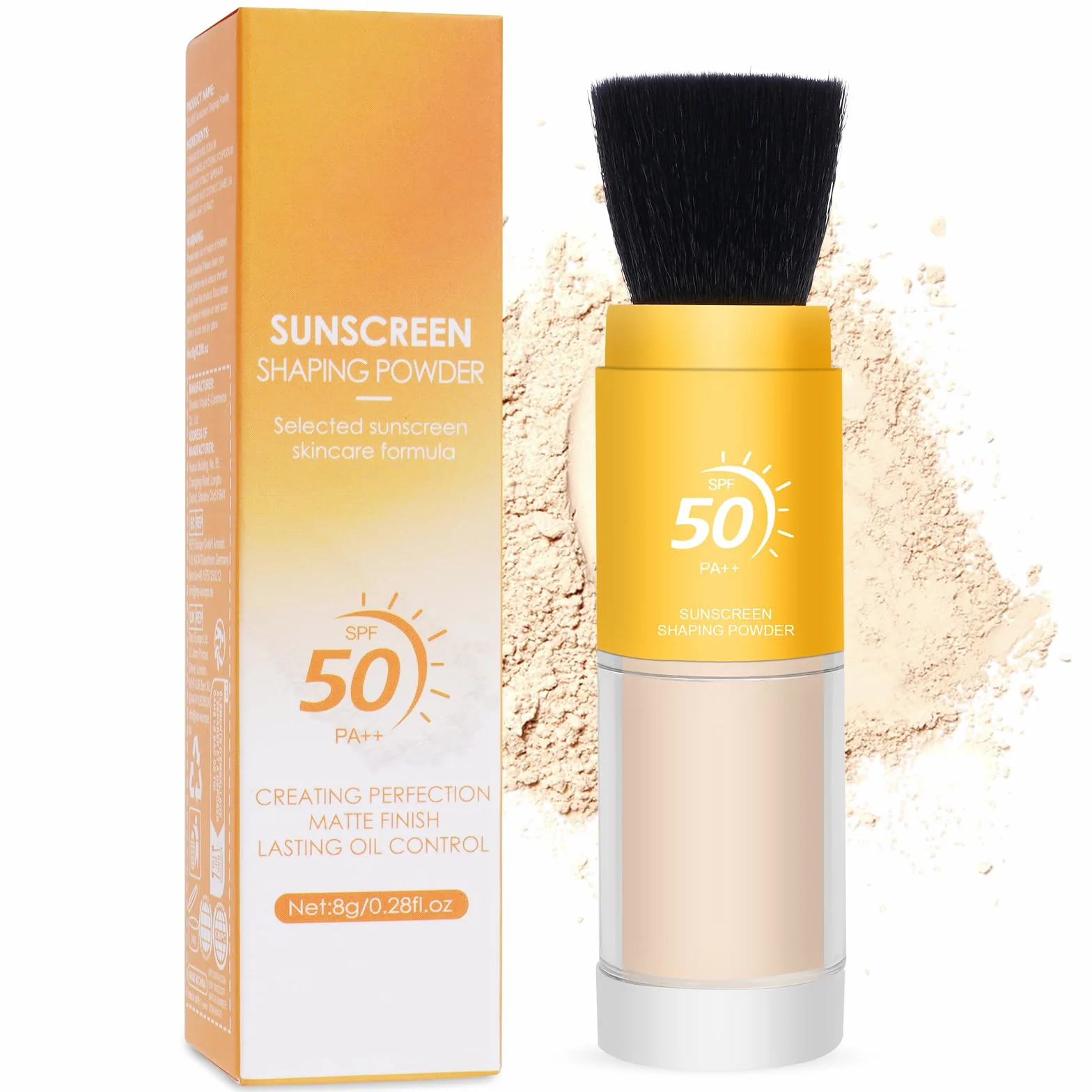 Proszek do pudru, utrwalacz SPF 50, puder trwały, matowy