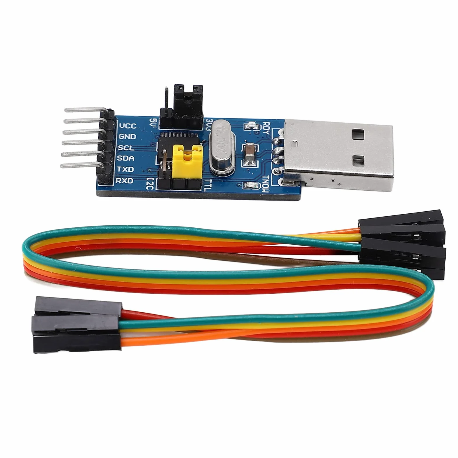 Moduł Adaptera Konwertera USB na IIC I2C UART Komponenty Elektroniczne, moduł Adaptera Pobierania Szeregowego USB na TTL z Przewód Połączeniowy