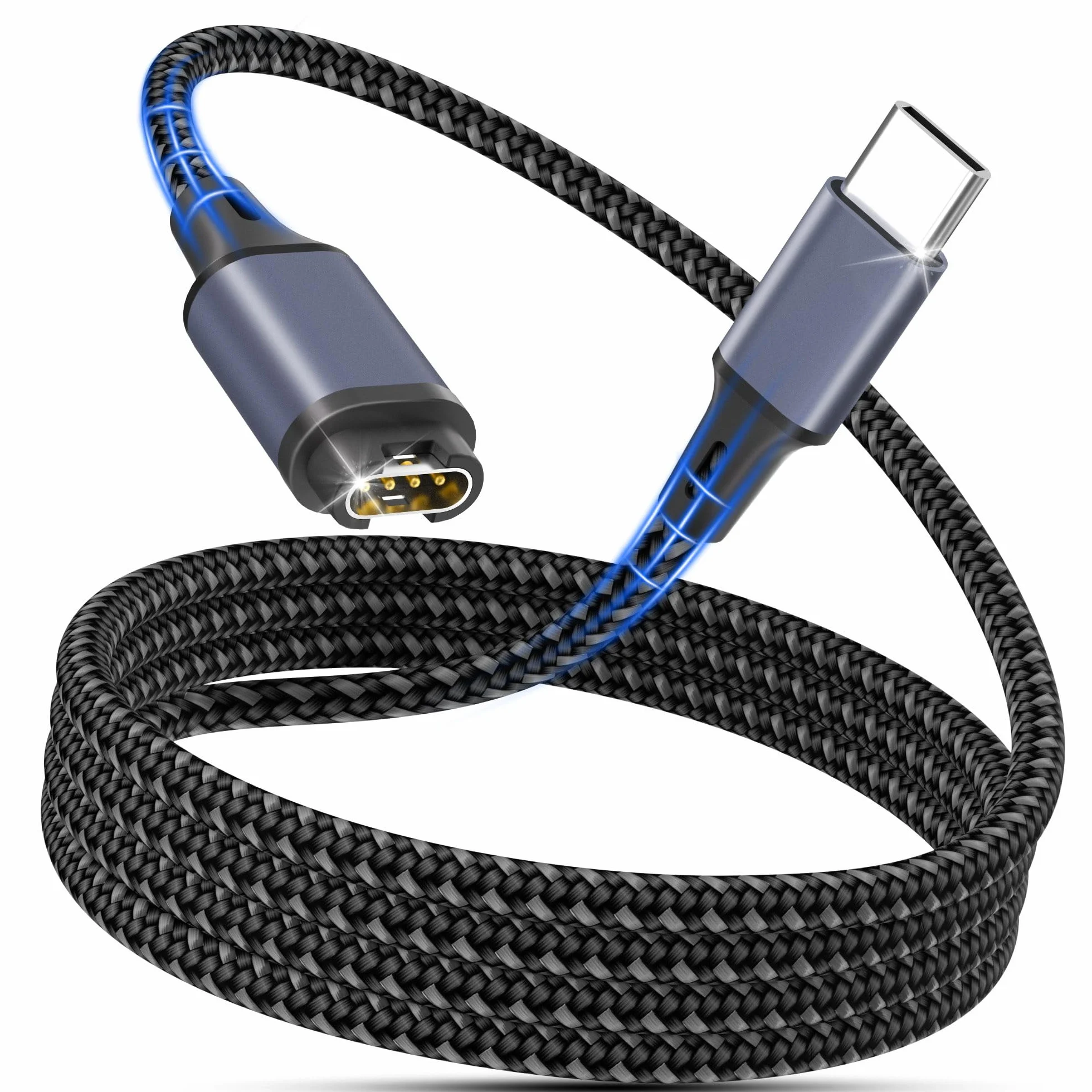 Kabel do ładowania USB-C do zegarków Garmin, kabel do ładowania 2M USB-C do Garmin Fenix ​​8/8 Solar/7S/7X/E/6, Forerunner 945/955/965/265/55, Tactix, Vivoactive 4S/5, Venu 2S/3S/SQ, Epix Pro 2