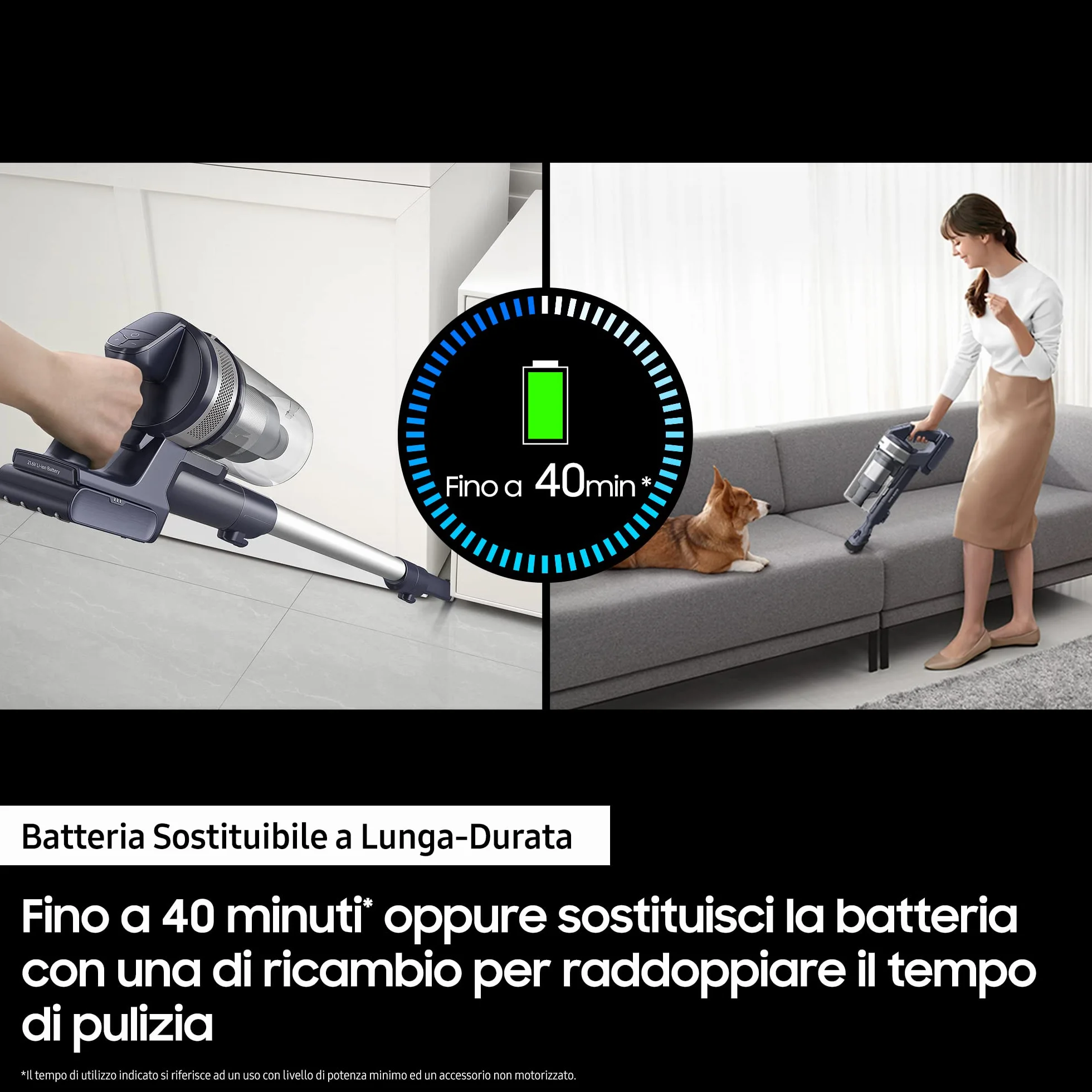 Samsung Bezprzewodowy odkurzacz Jet 60 Turbo VS15A6031R1/ET 150 W 40 min mięta