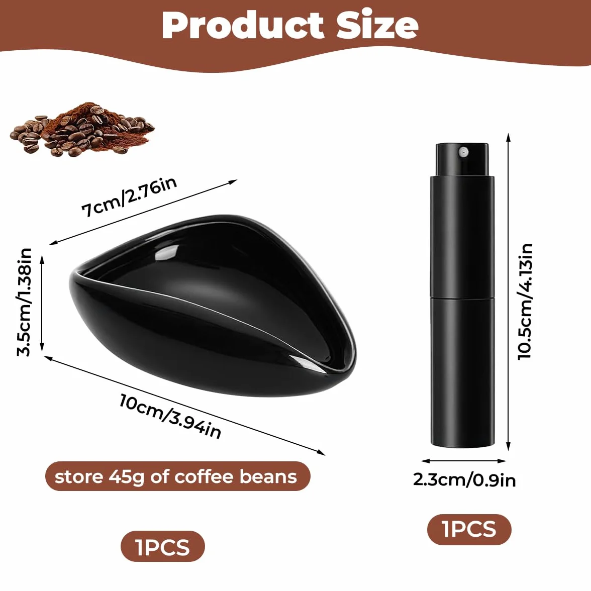 Zestaw filiżanek do kawy z butelką z rozpylaczem RDT, ceramiczna miska dozująca, kubek do espresso