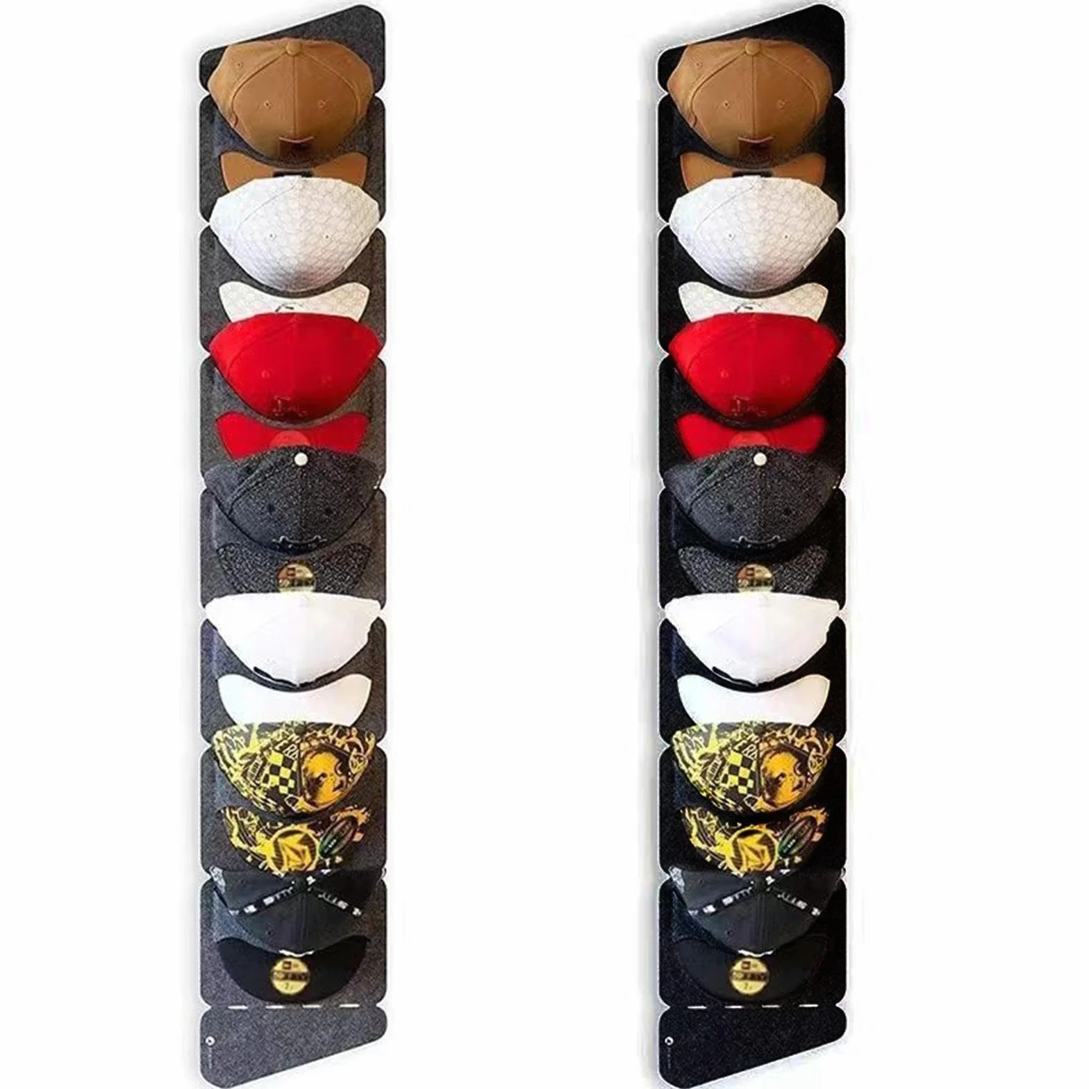 Ścienny wieszak na kapelusze 2-częściowy składany