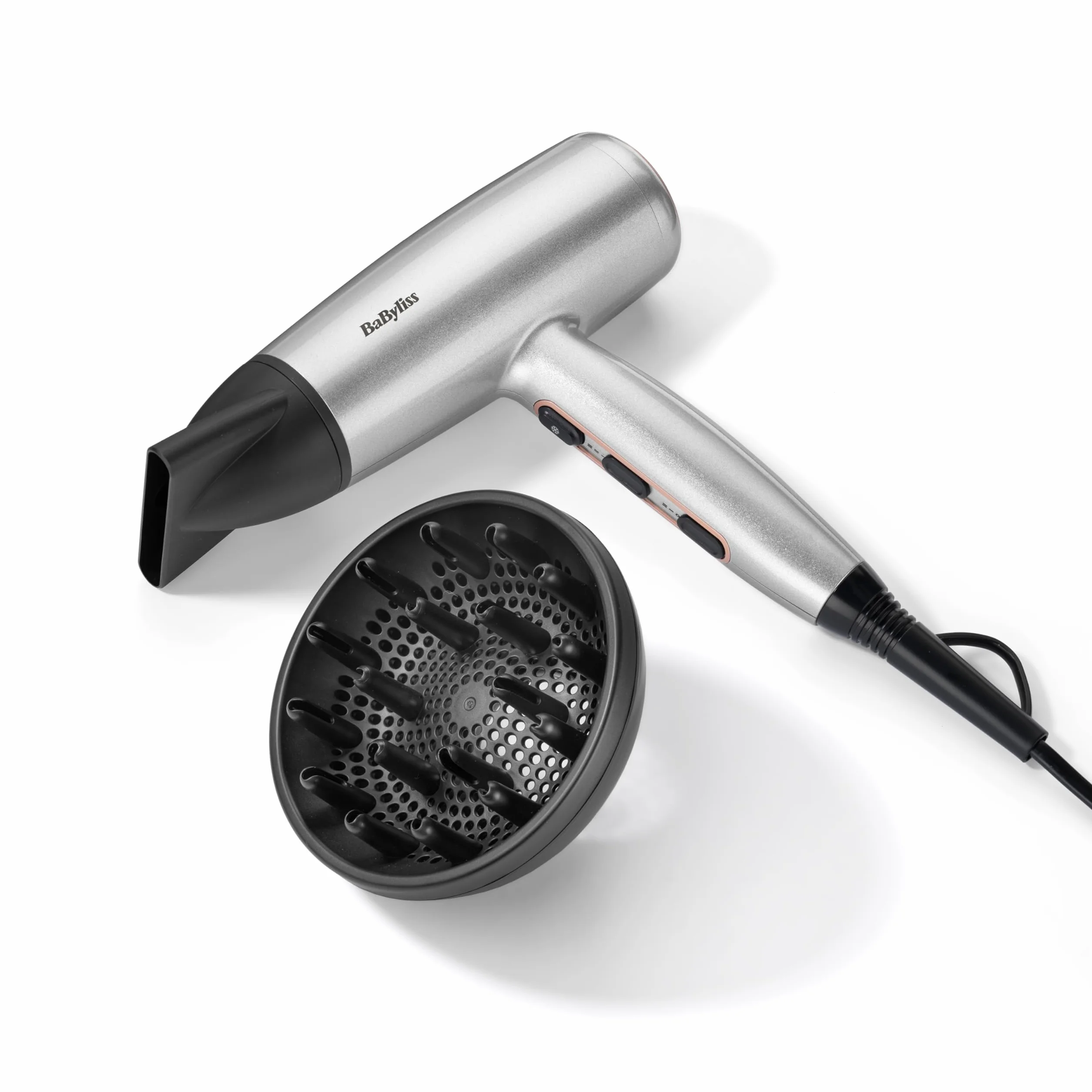 BaByliss Cosmos Prostownica do włosów – technologia ceramiczna Smooth-Glide, 3 ustawienia temperatury 180–235°C, do użytku na całym świecie, kolor srebrny, model ST260E