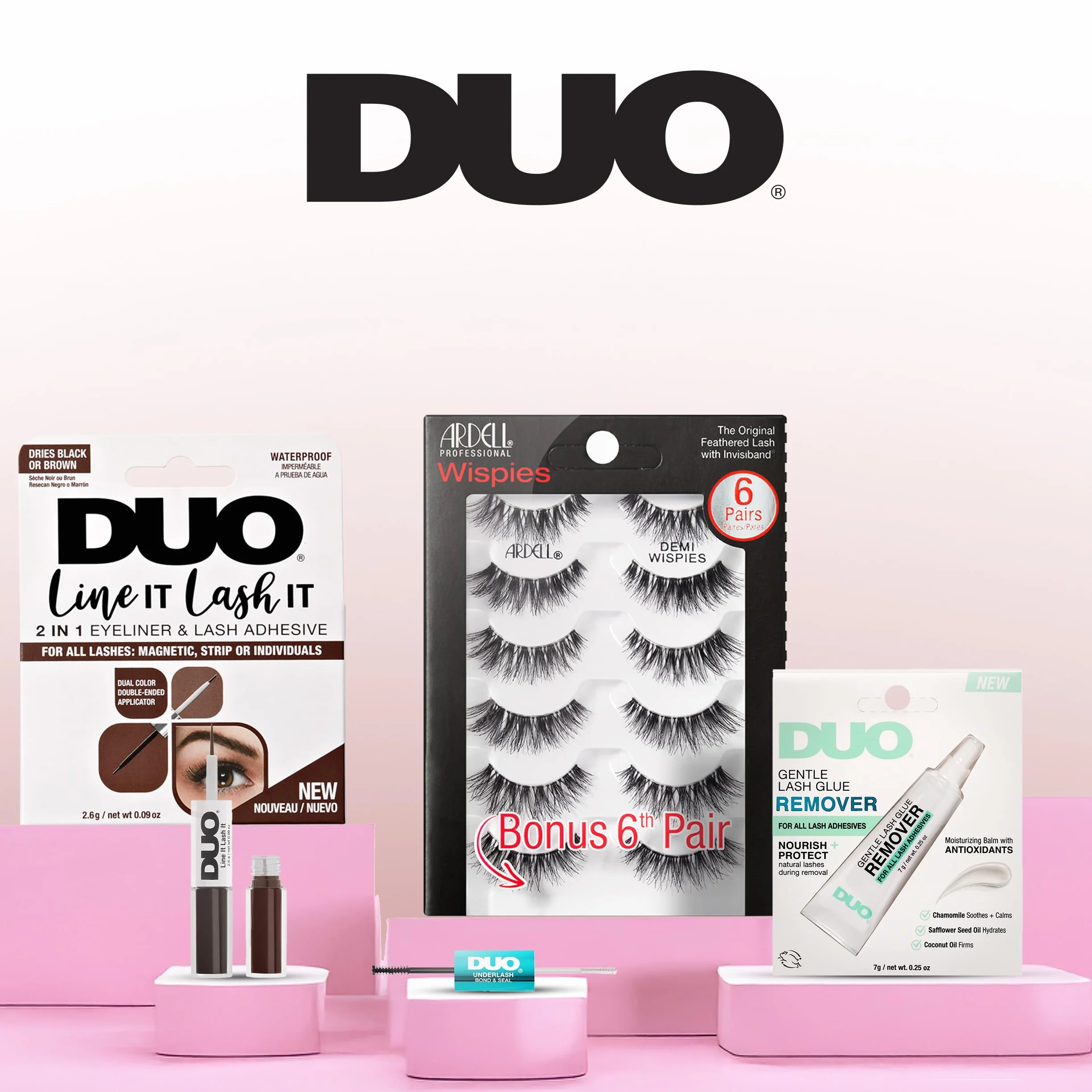 ARDELL DUO Klej do rzęs, czarny (7 g), z formułą szybkoschnącą, szybkoschnący klej do sztucznych rzęs, bardzo mocne trzymanie i wodoodporny, Quickset Lash Adhesive, ciemny