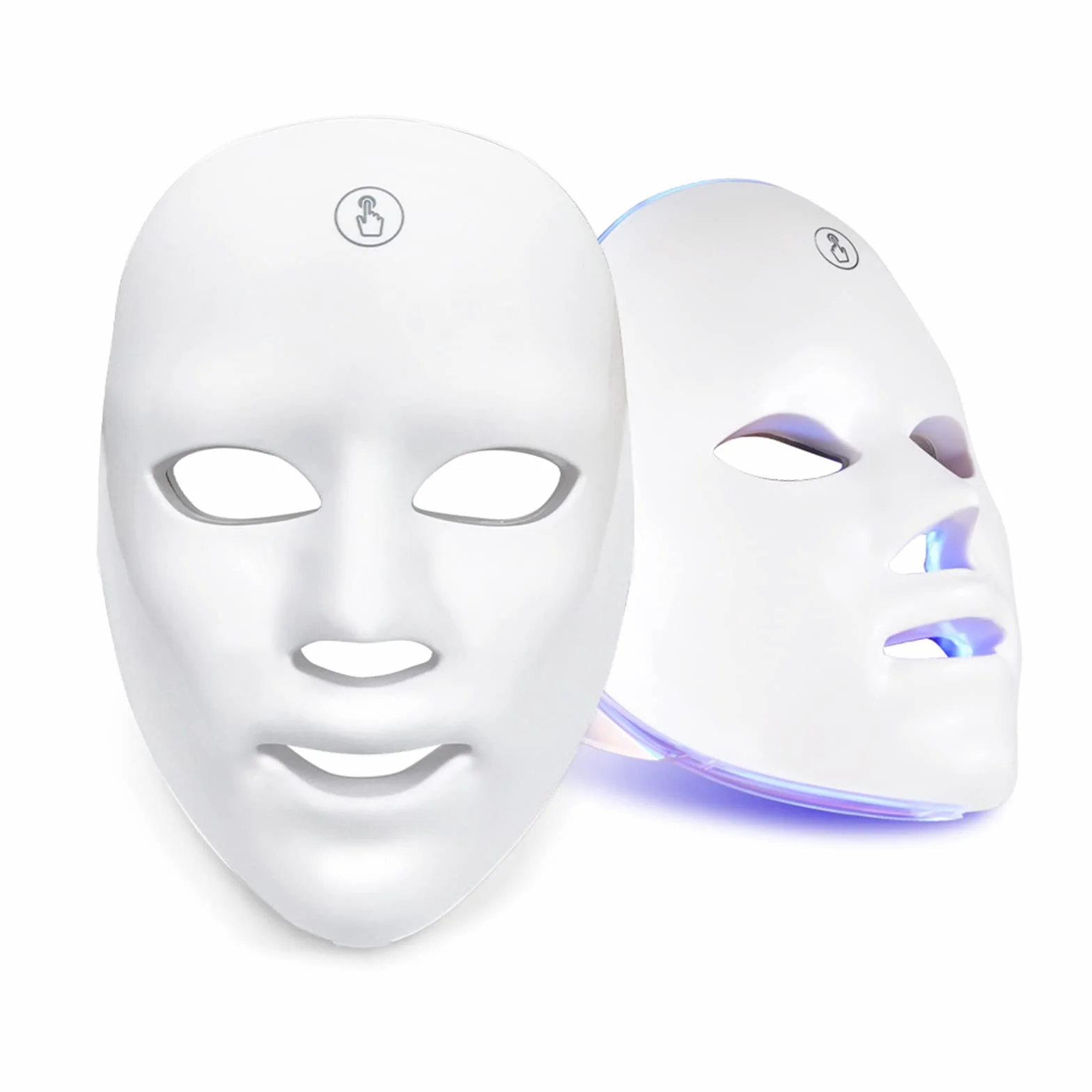 TWSOUL Maska na twarz LED, terapia fotonowa, bezprzewodowa, 7 kolorów LED, odmładzająca maseczka na twarz, przeciw starzeniu się, wybielaniu, redukuje pryszcze (a)