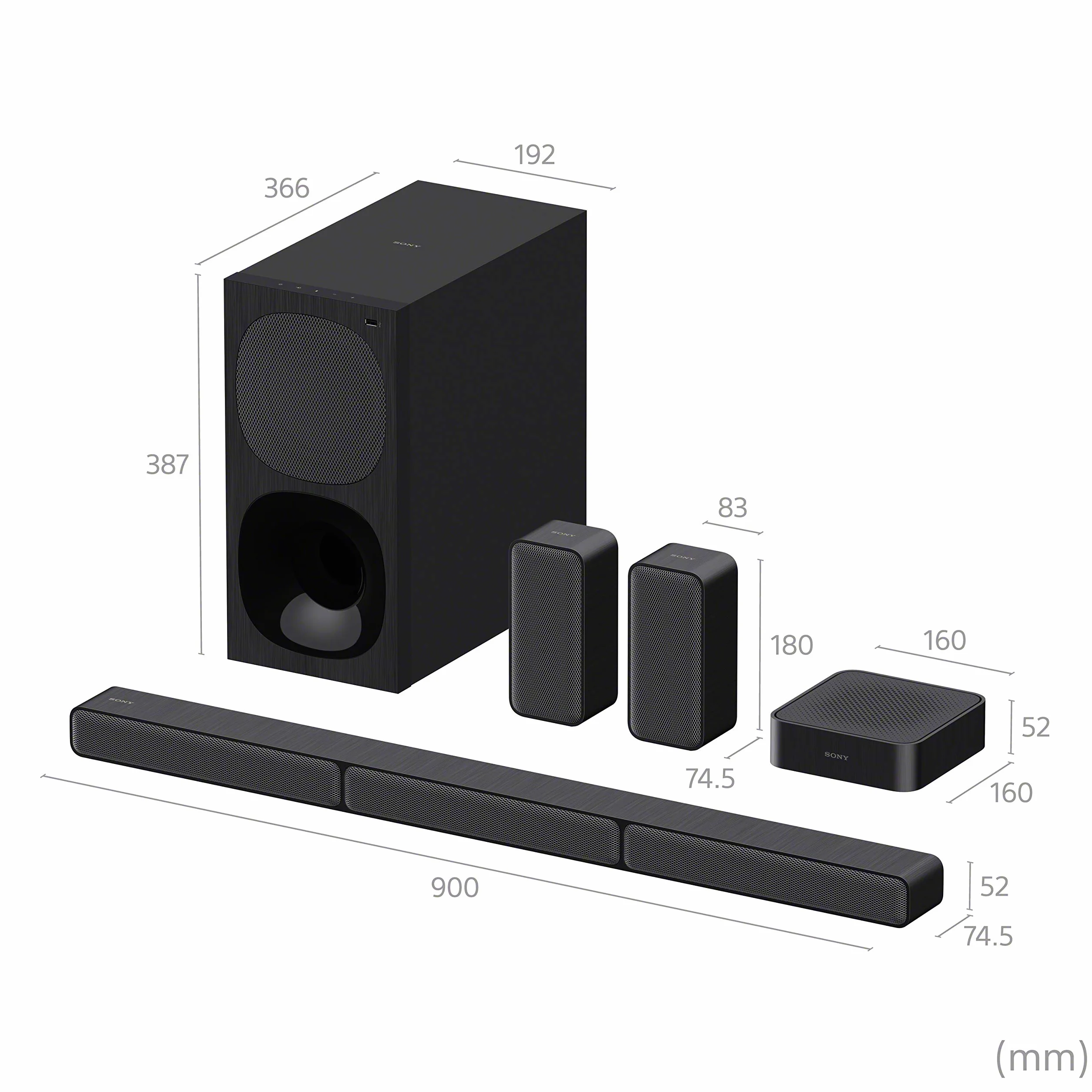 Sony HT-S40R Soundbar, Czarny, 600W