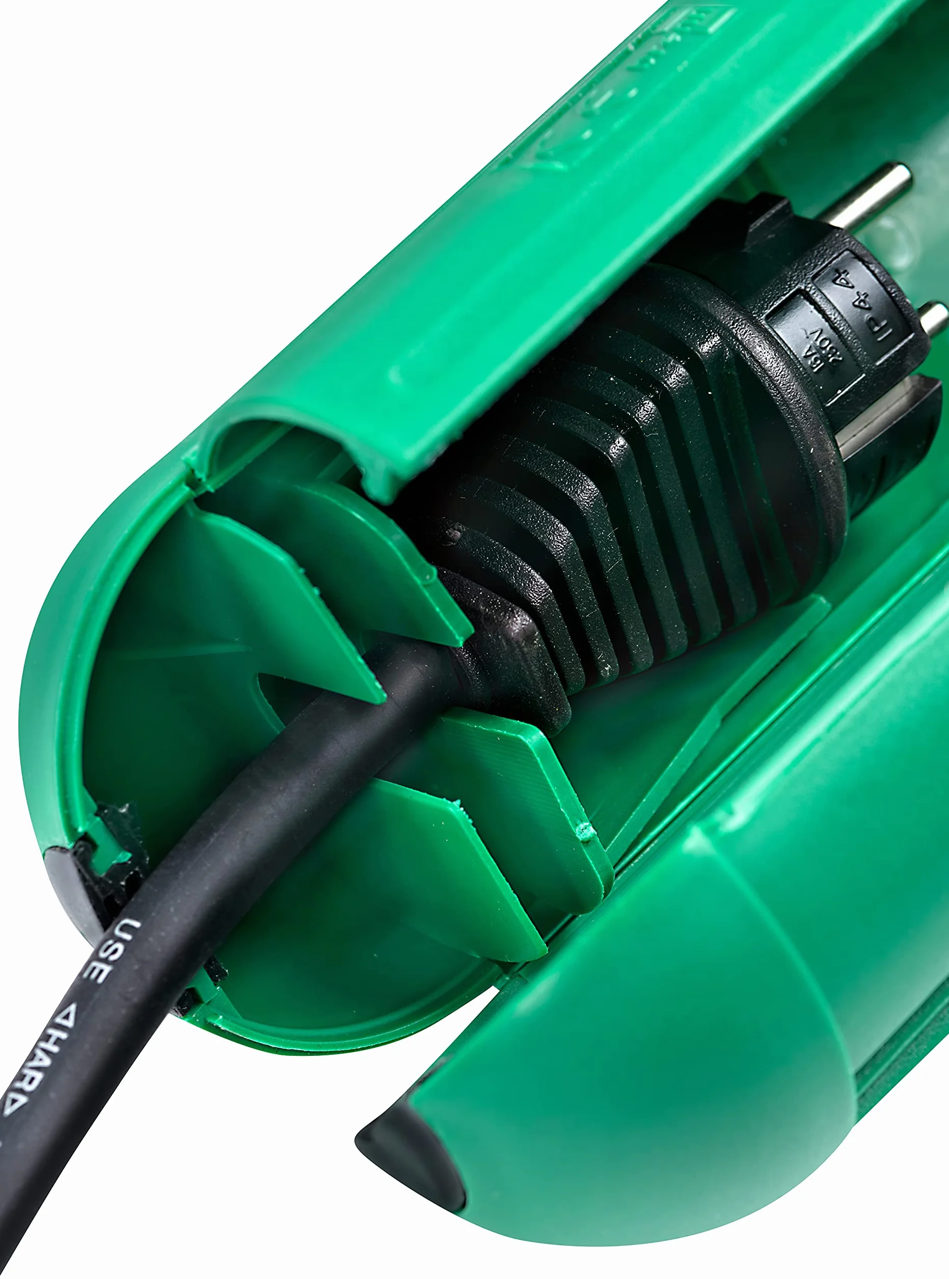 Brennenstuhl Safe-Box/puszka ochronna na kable przedluzajace (kapsula ochronna na kable, do zastosowan wewnetrznych) zielona