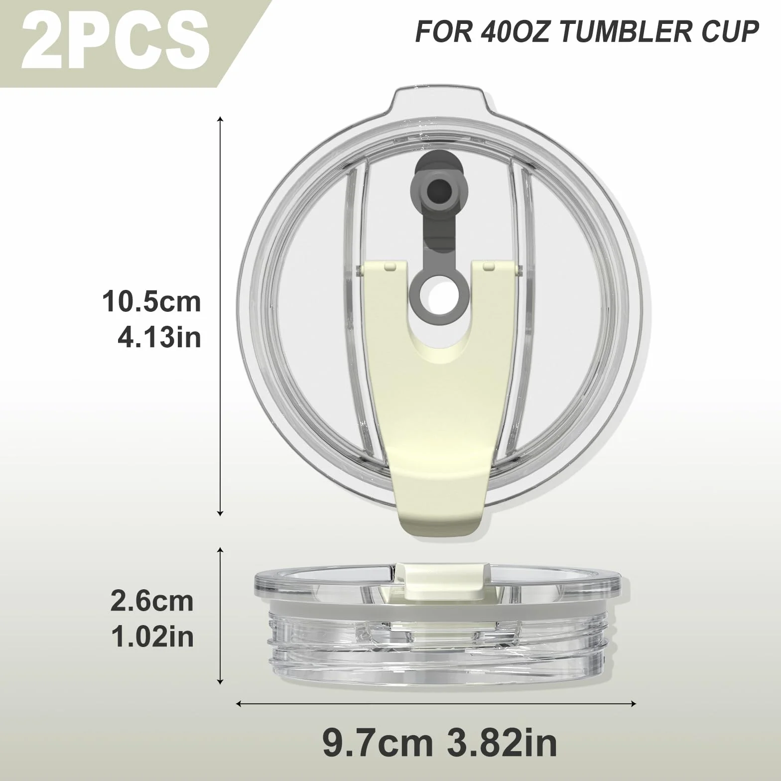 WATERSY 2-pak wymienne pokrywki kubków podróżnych ze stali nierdzewnej izolowany kubek kawy 8 cm