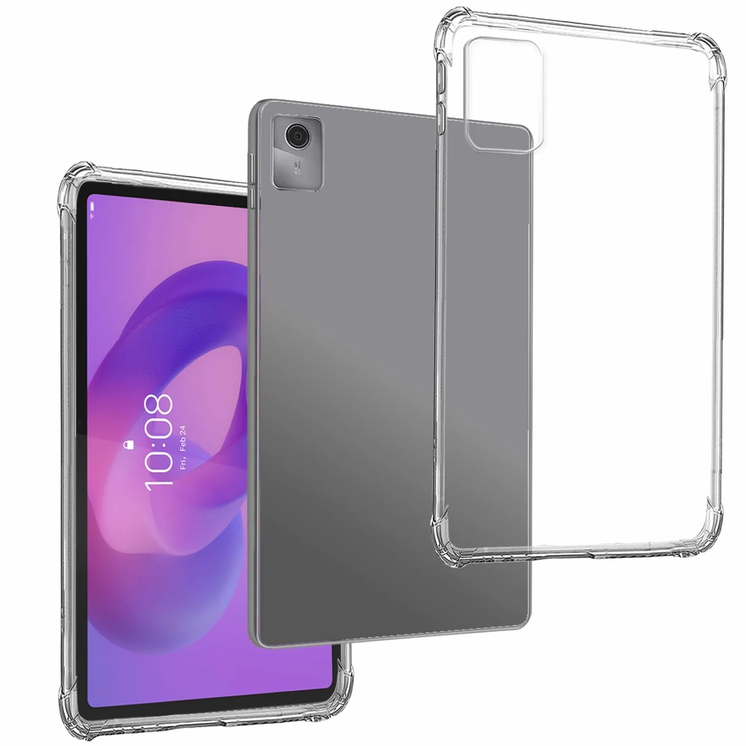 Silikonowe Etui Przezroczyste do LENOVO IDEA TAB 2025 11", Ultra cienkie 0,33mm, Silikon TPU smukłe i bardzo etui wzmocnione rogi
