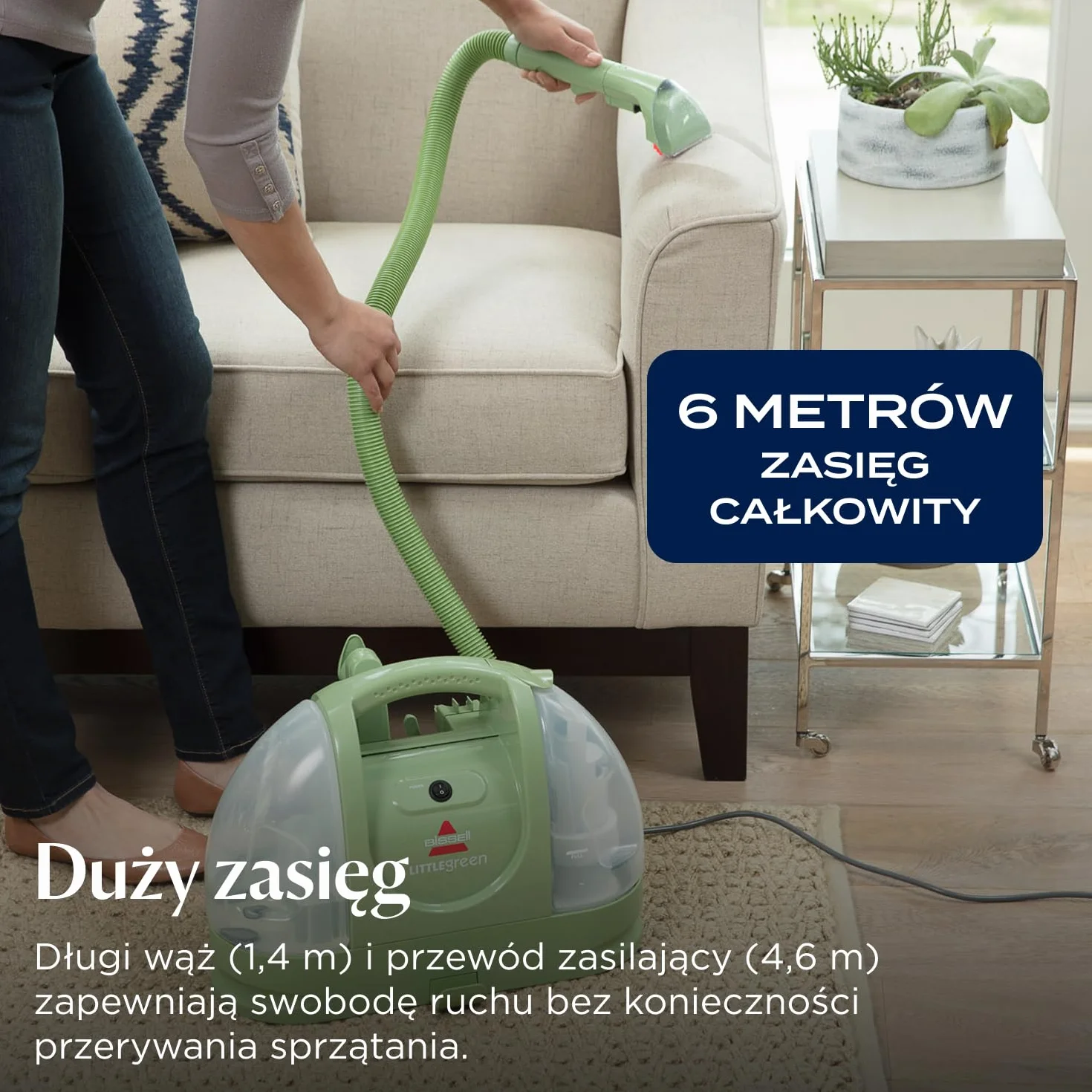 BISSELL Little Green Odkurzacz Piorący 340W 4098N do Tapicerki Dywanów Samochodów