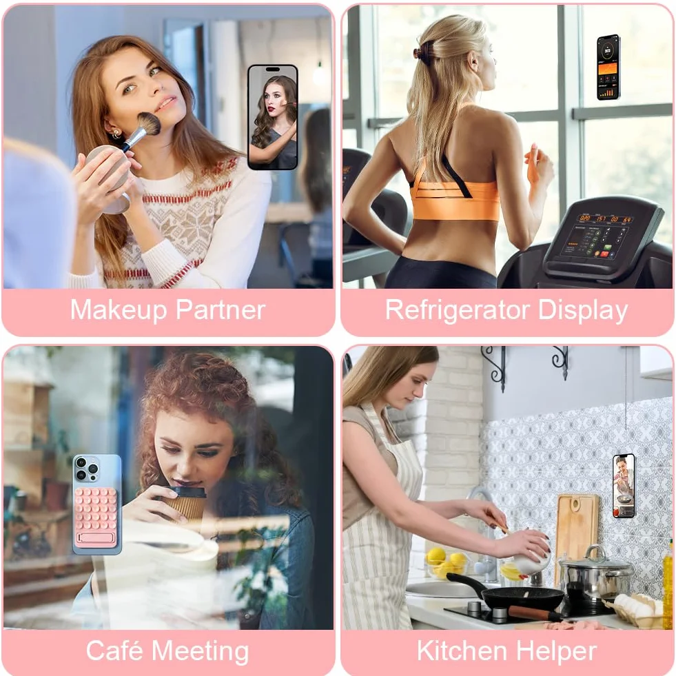 HOTUT Silikonowy uchwyt na telefon z przyssawką, silikonowy uchwyt na telefon z przyssawką, uniwersalny uchwyt na telefon, samoprzylepna mata przyssawkowa do wszystkich modeli telefonów komórkowych