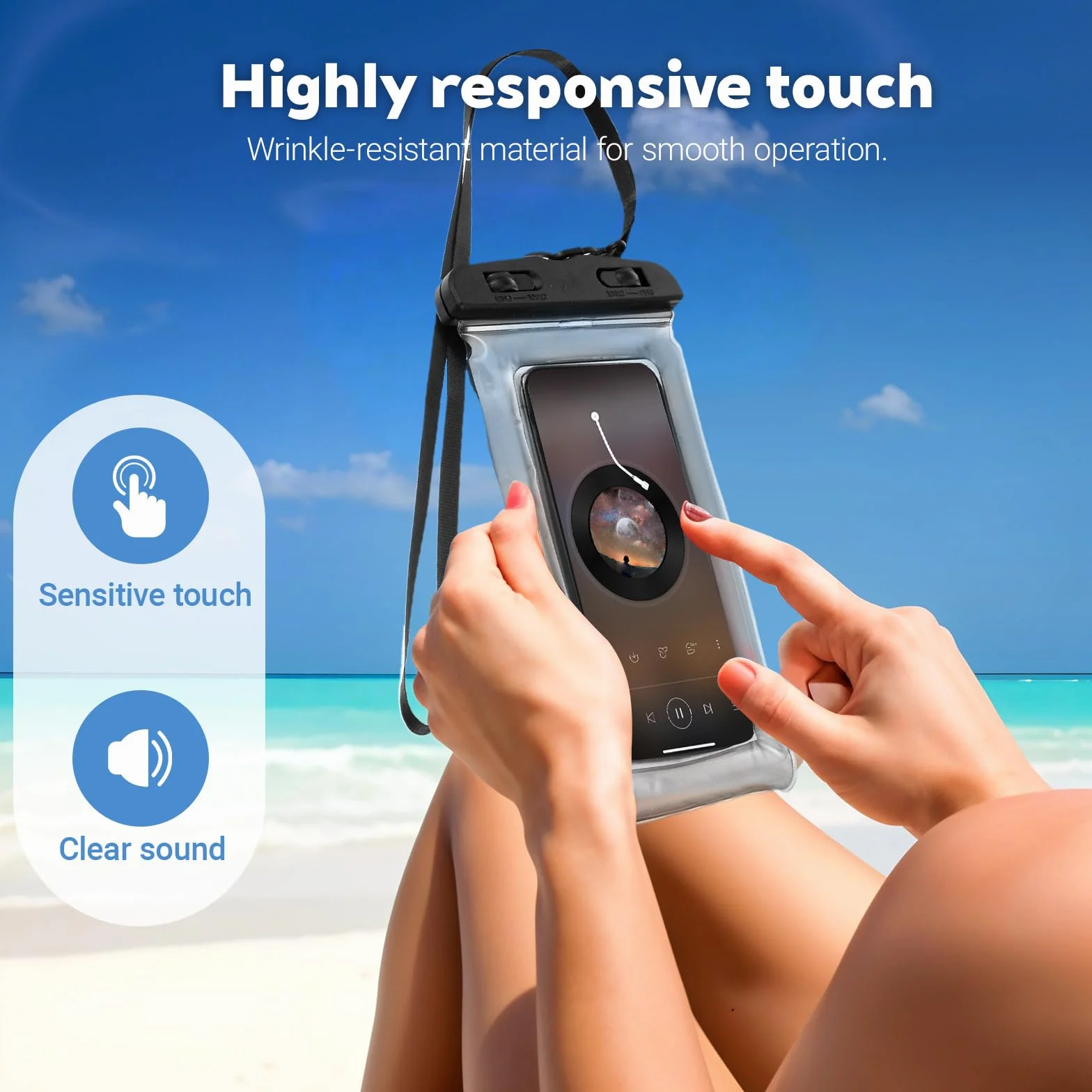 wodoszczelne etui na telefon pływające uniwersalne wodoodporne etui na telefon ze smyczą podwójna przestrzeń wodoodporna torba na telefon komórkowy Dry Bag Case kompatybilny na plażę wakacje