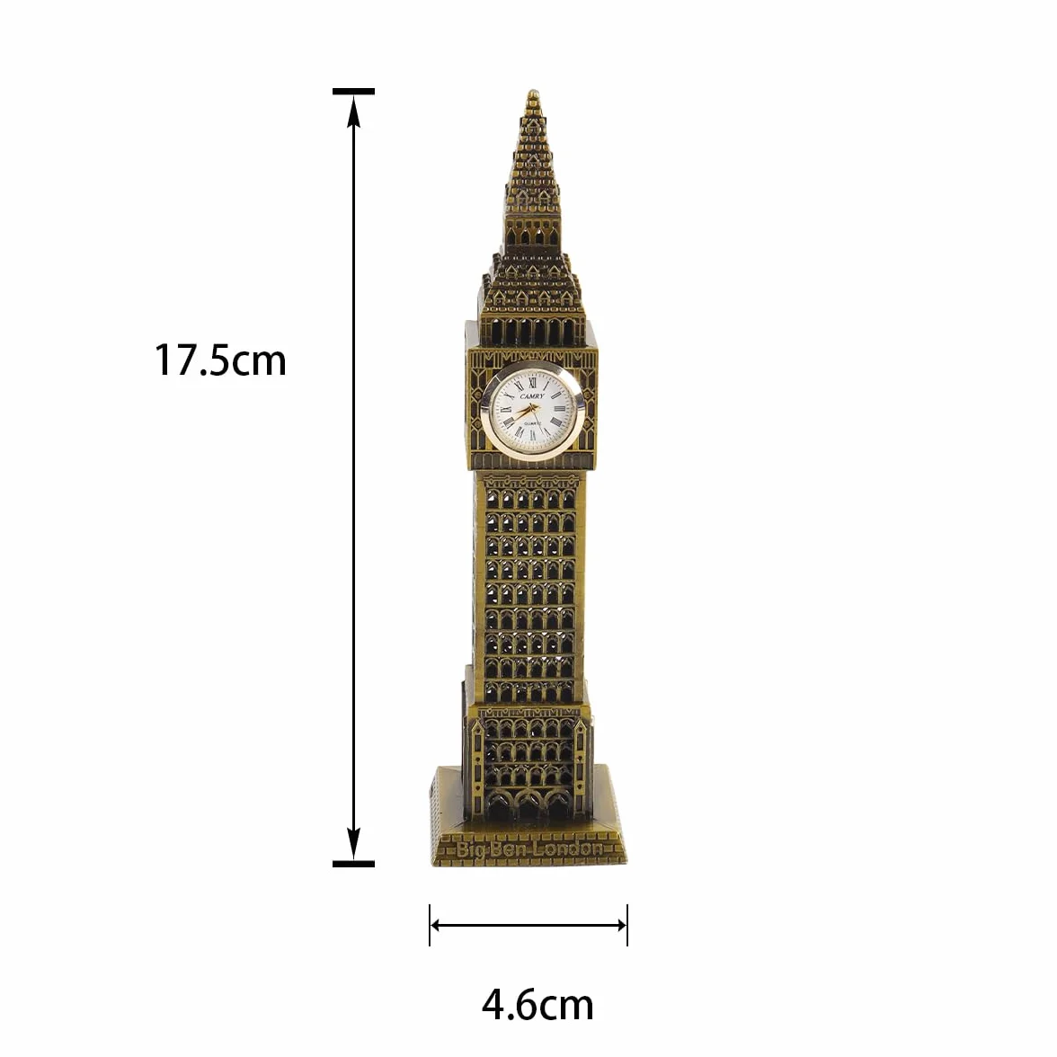 Riven Metalowa statuetka Big Ben model dekoracja zegar wieża architektury