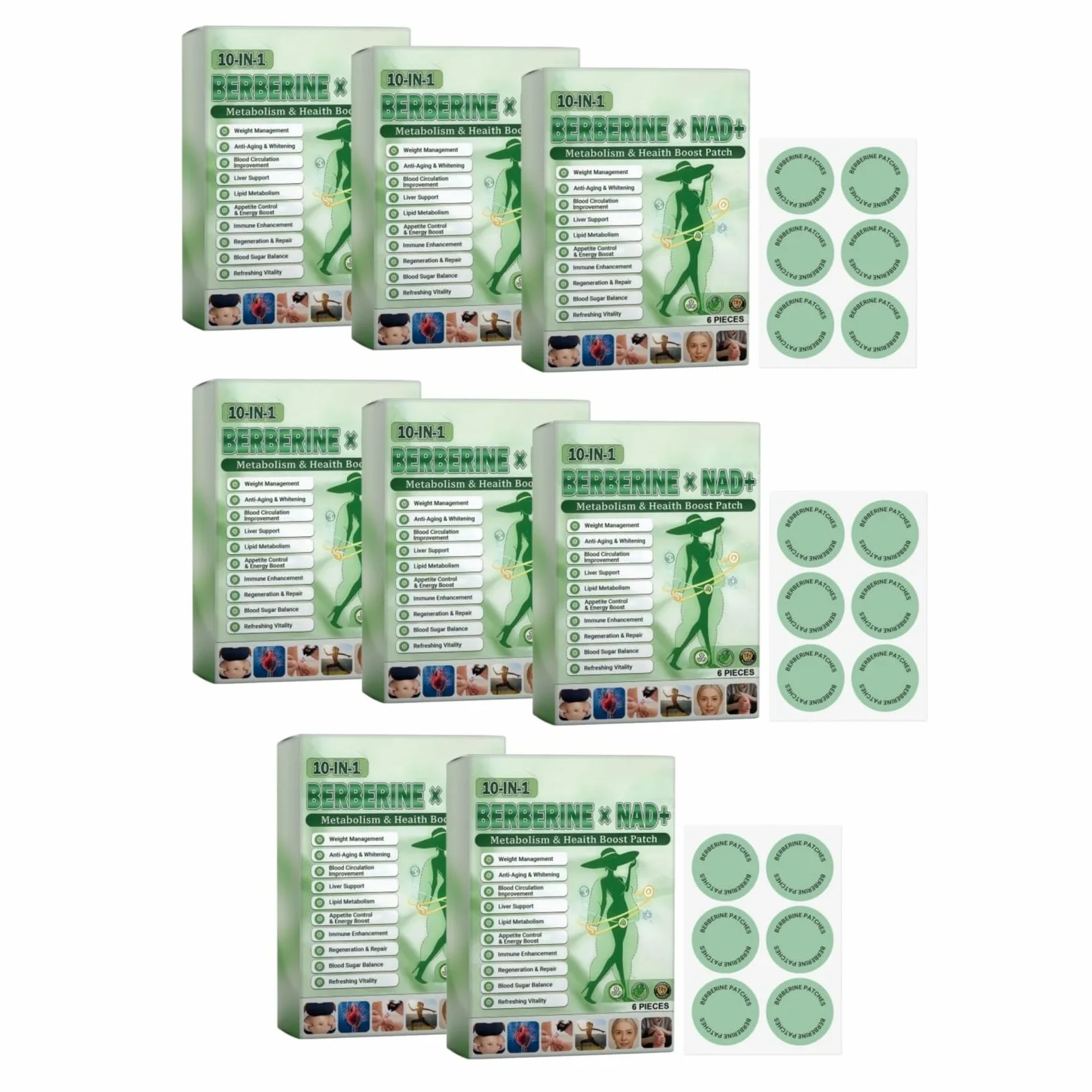 Plaster wyszczuplający 10 w 1 naturalna - wygodna dyskretna - na brzuch biodra i uda