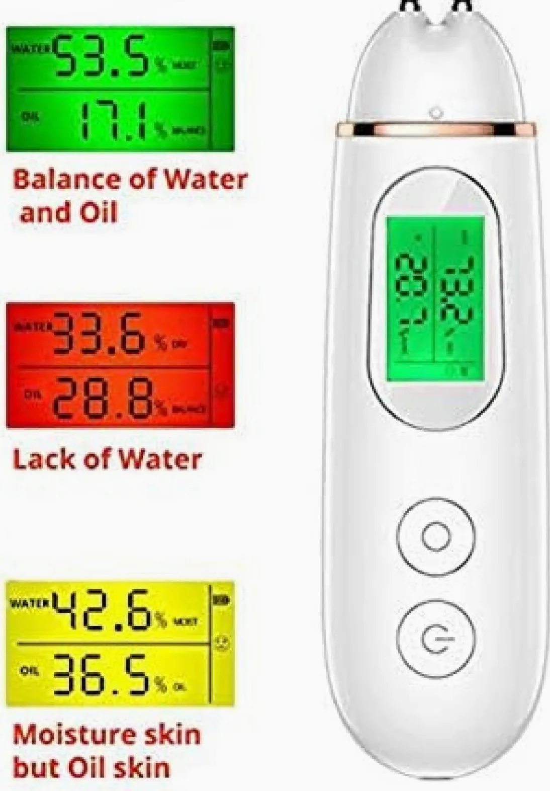 Cyfrowy Długopis Wykrywający Skórę Z Wyświetlaczem LCD Przenośny Analizator Skóry Tester Oleju Wodnego Analiza Wilgoci Maszyna, Monitor Do Pielęgnacji Skóry W Domu, Salonie Piękności,YUYANAIAI