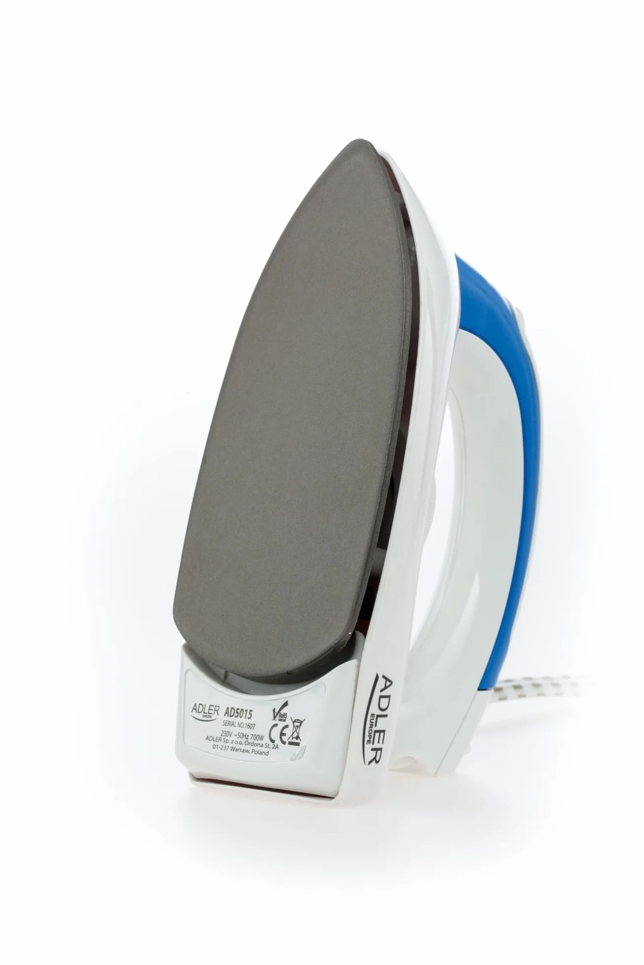 Adler AD5015 Żelazko Turystyczne 700W Non-Stick Składana Rączka
