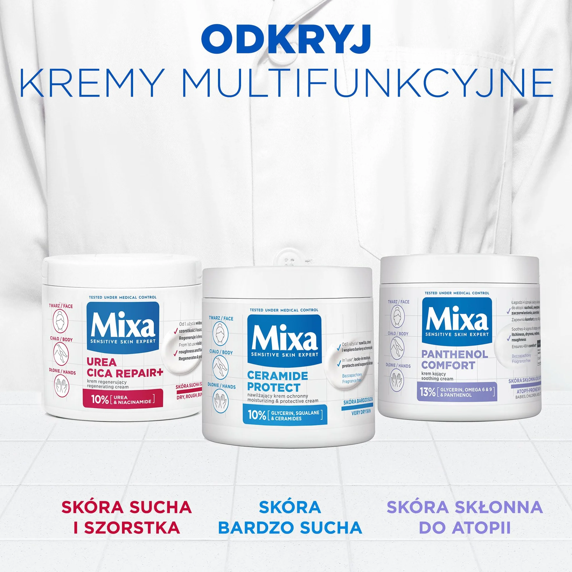 Mixa Urea Cica Repair+ Regenerujący Krem, 400 ml