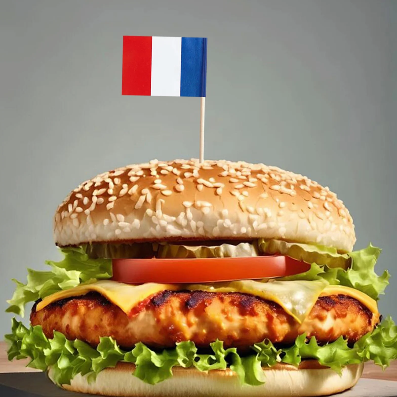 Wykałaczki z flagą Francji 100 sztuk, drewniane dekoracyjne wykałaczki do babeczek