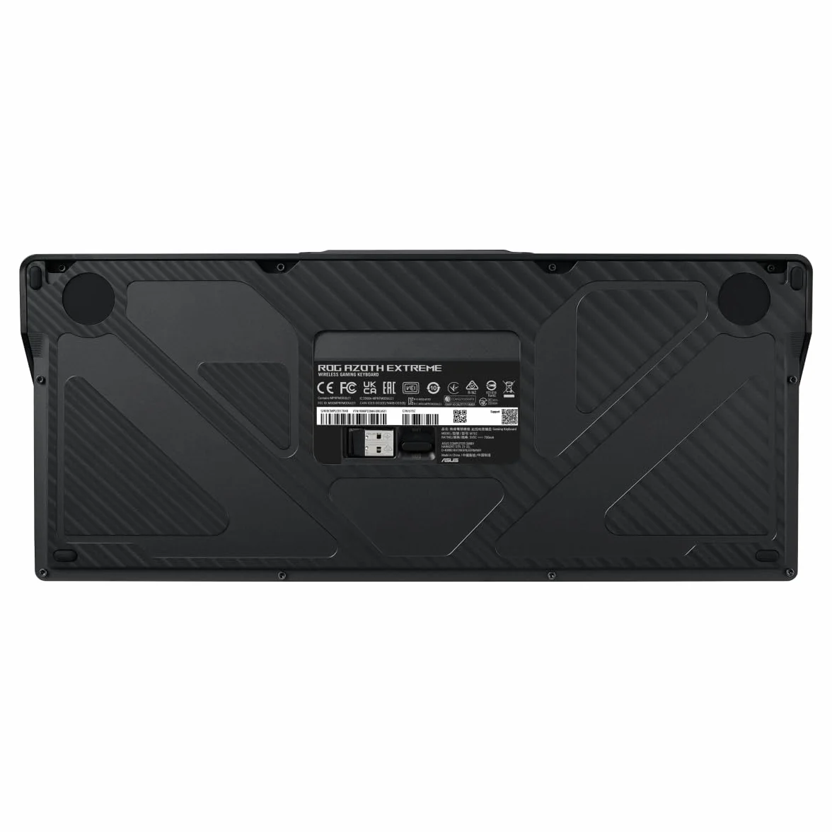 ASUS ROG Azoth Extreme klawiatura do gier 75% (układ QWERTZ, mechaniczne przełączniki ROG NX, ekran dotykowy OLED, potrójne pokrętło sterujące, bezprzewodowa przez Bluetooth, 2,4 GHz RF bezprzewodowa