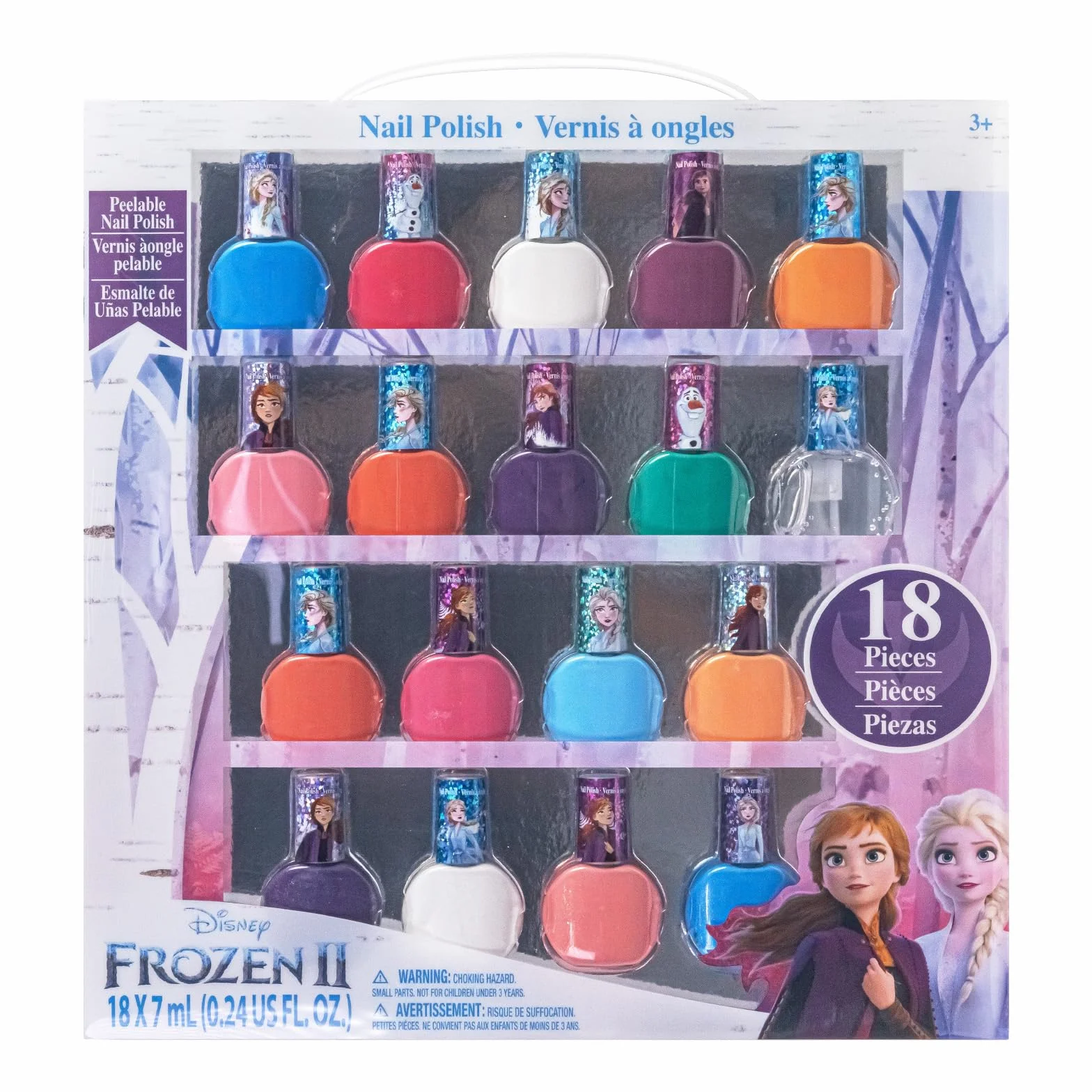 Frozen Lakier Wodny 18 szt Szybkoschnący Dziewczynki 3+