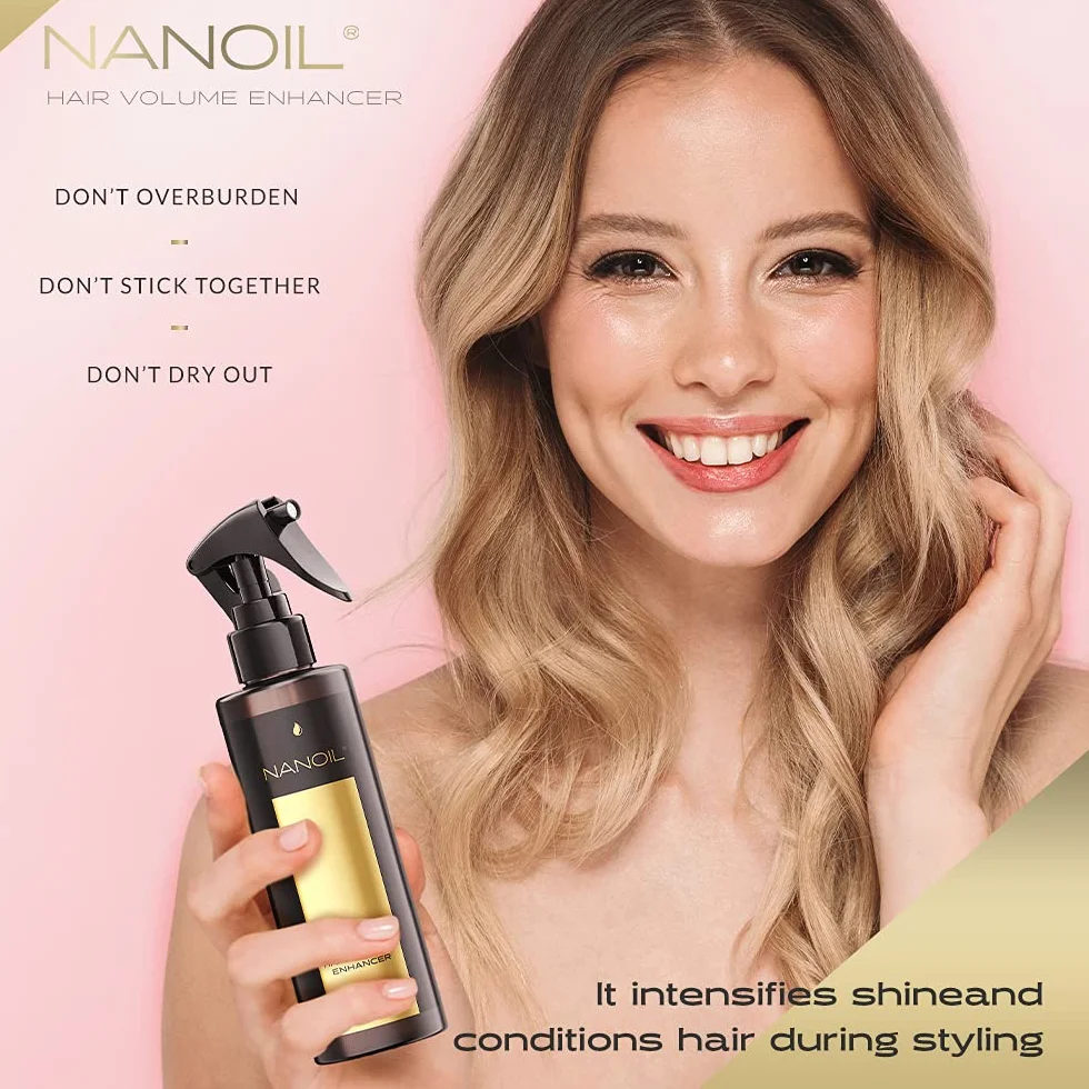 Termoochronny spray do włosów Nanoil Heat Protectant Spray 200 ml - spray do włosów chroniący przed wysoką temperaturą, ochrona włosów przed ciepłem