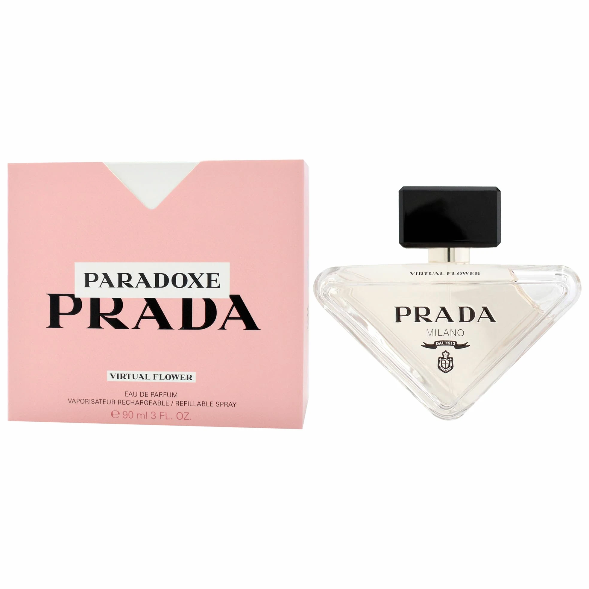 Woda perfumowana Prada Paradoxe Virtual Flower w sprayu, 85 ml, do wielokrotnego napełniania