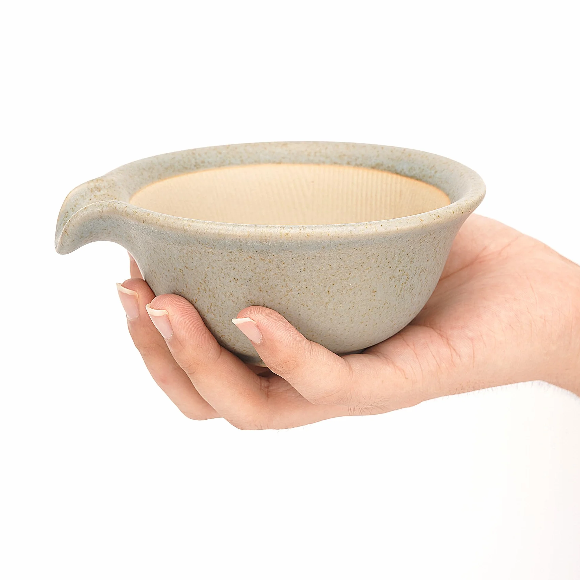 Linkidea Ceramiczna miska do golenia i pielęgnacji brody dla mężczyzn, szeroki kubek do spieniania na mokre maszynki do golenia, tradycyjny kubek na krem do golenia (szary)
