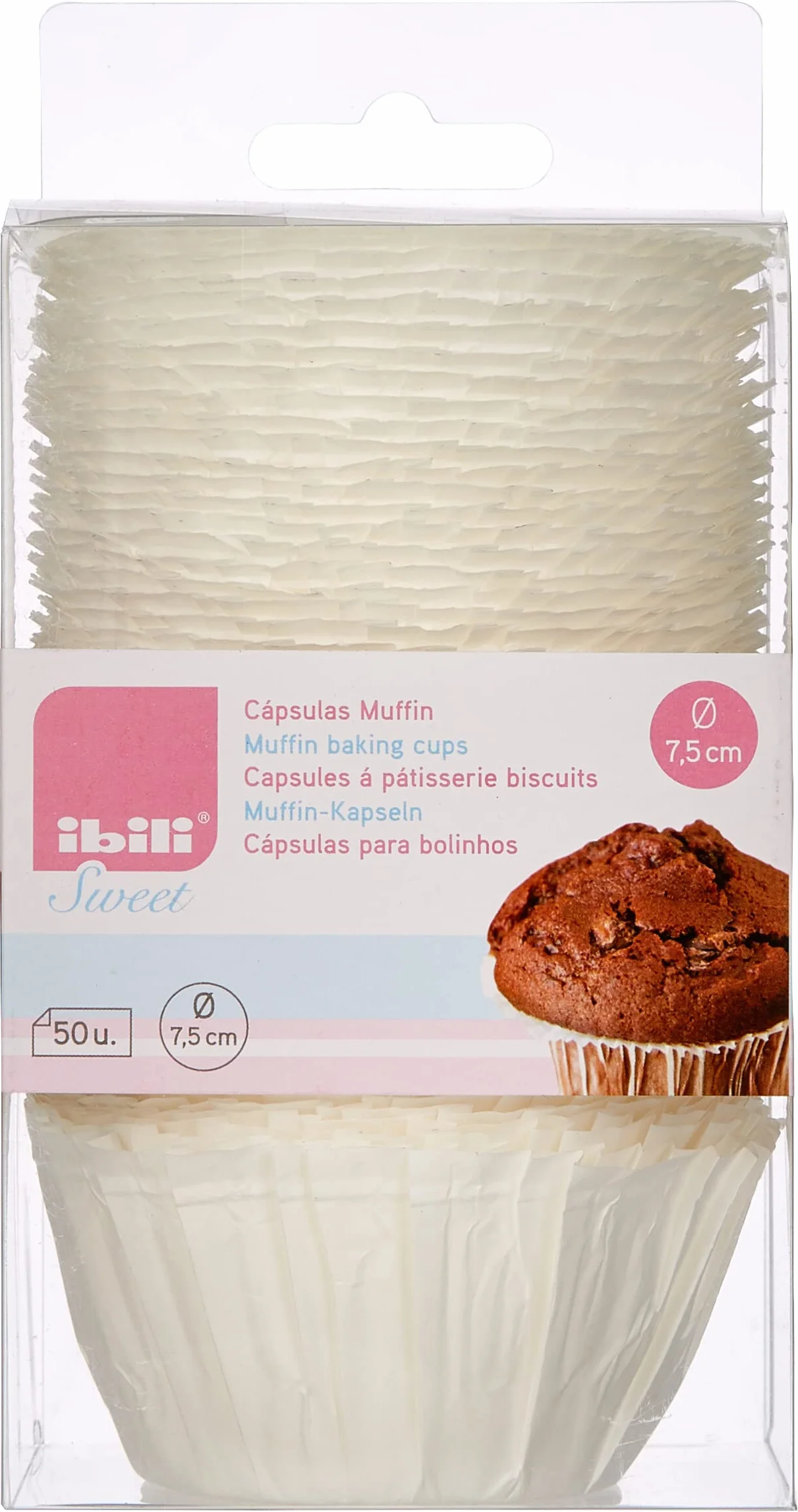 IBILI - 738200 - Kapsułki na muffinki, 7,50 cm, 50 szt.
