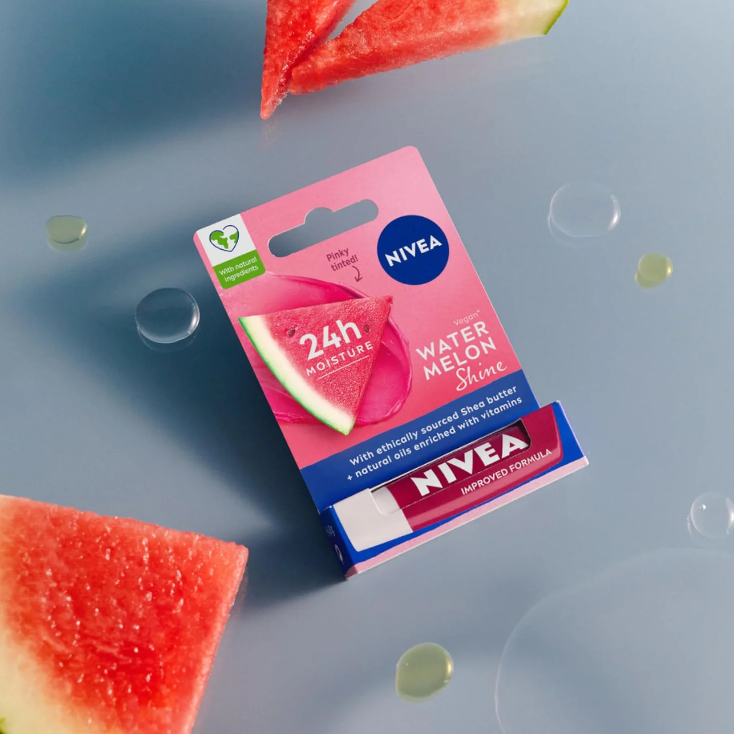 NIVEA Pielęgnująca pomadka do ust Watermelon Shine, 4,8 g
