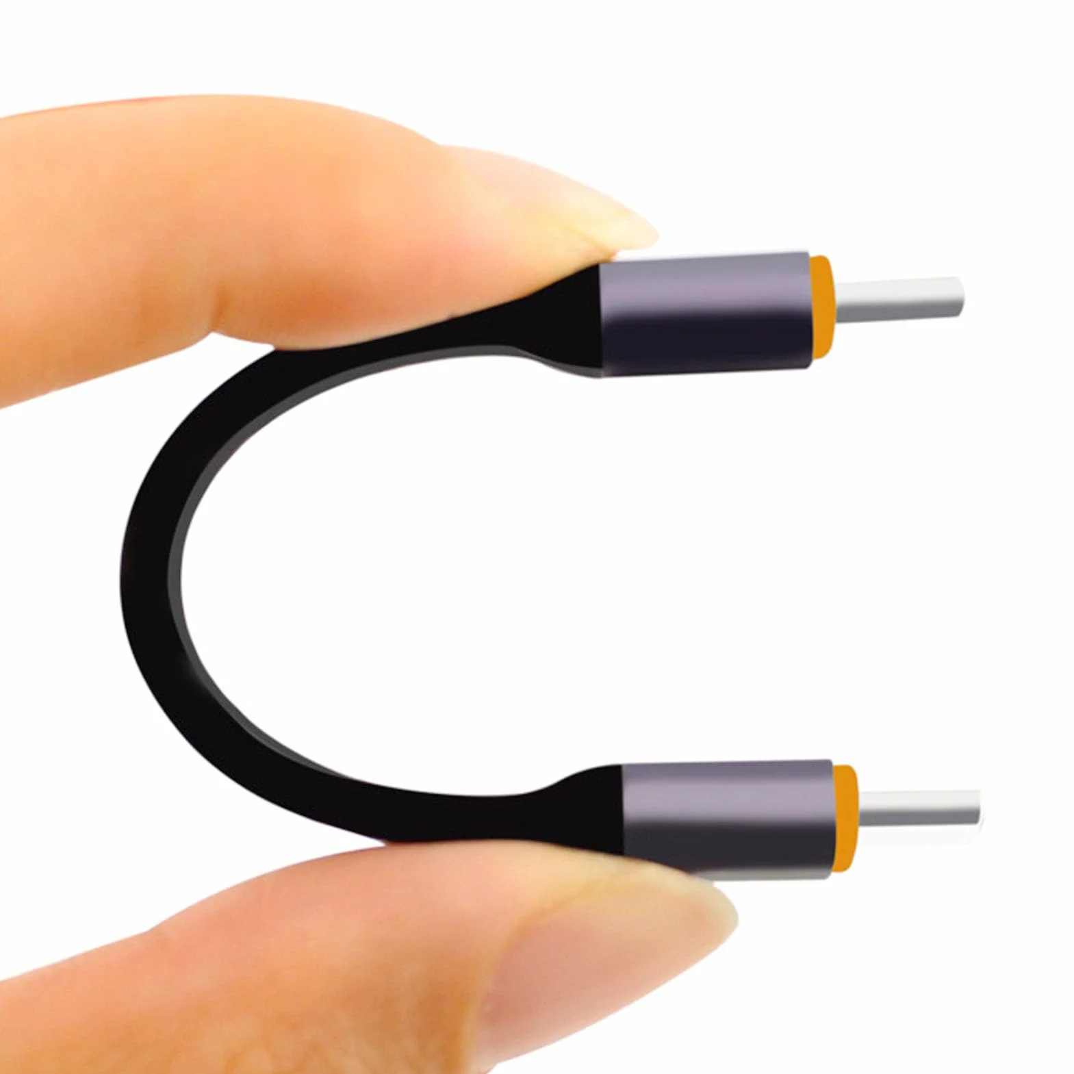 Krótki Kabel USB C do USB C, USB3.2 Gen2 Typ C z Męskiego na Męskie Kabel do Transmisji Danych 40 Gb/s FPC Elastyczny Kabel do Laptopa