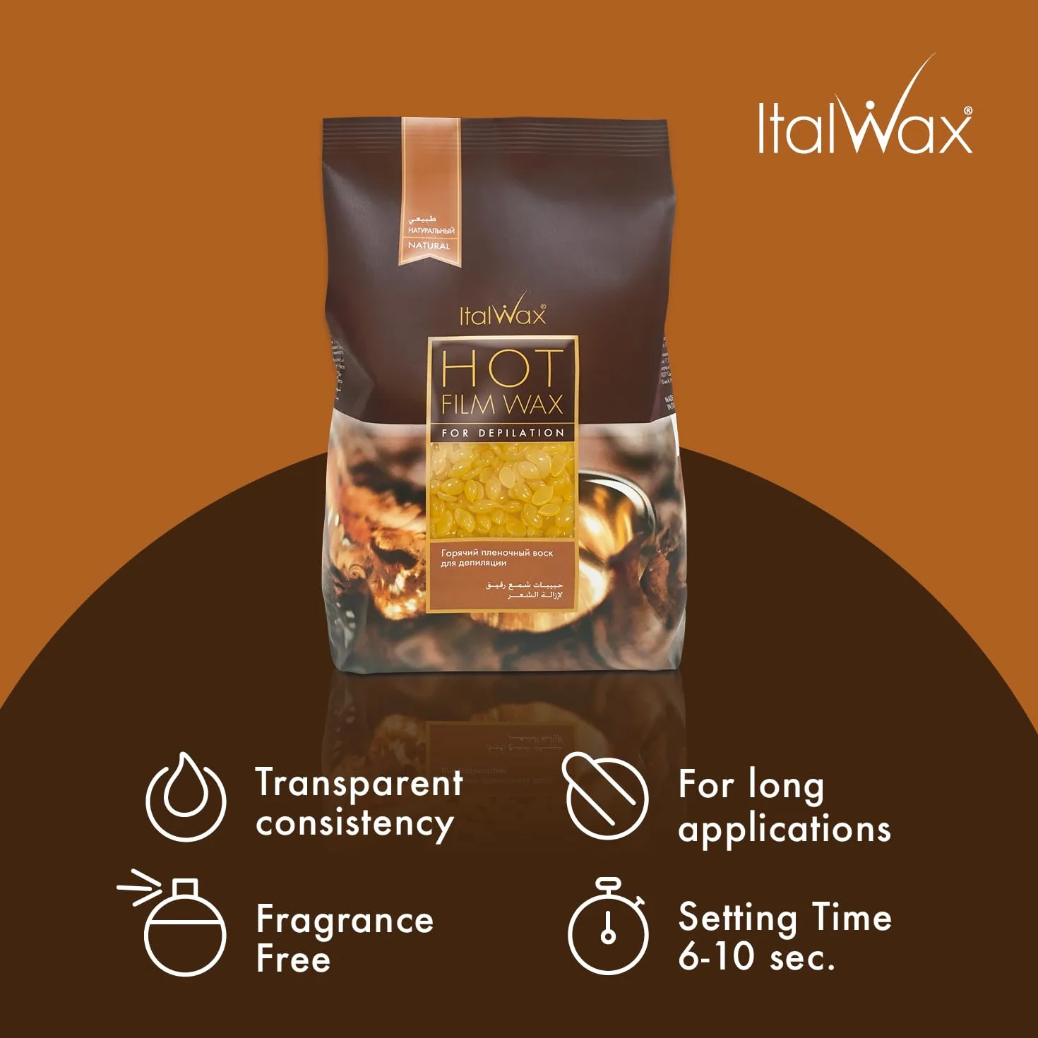 Wosk do depilacji twardy w granulkach ItalWax Film Wax Natural, 500g