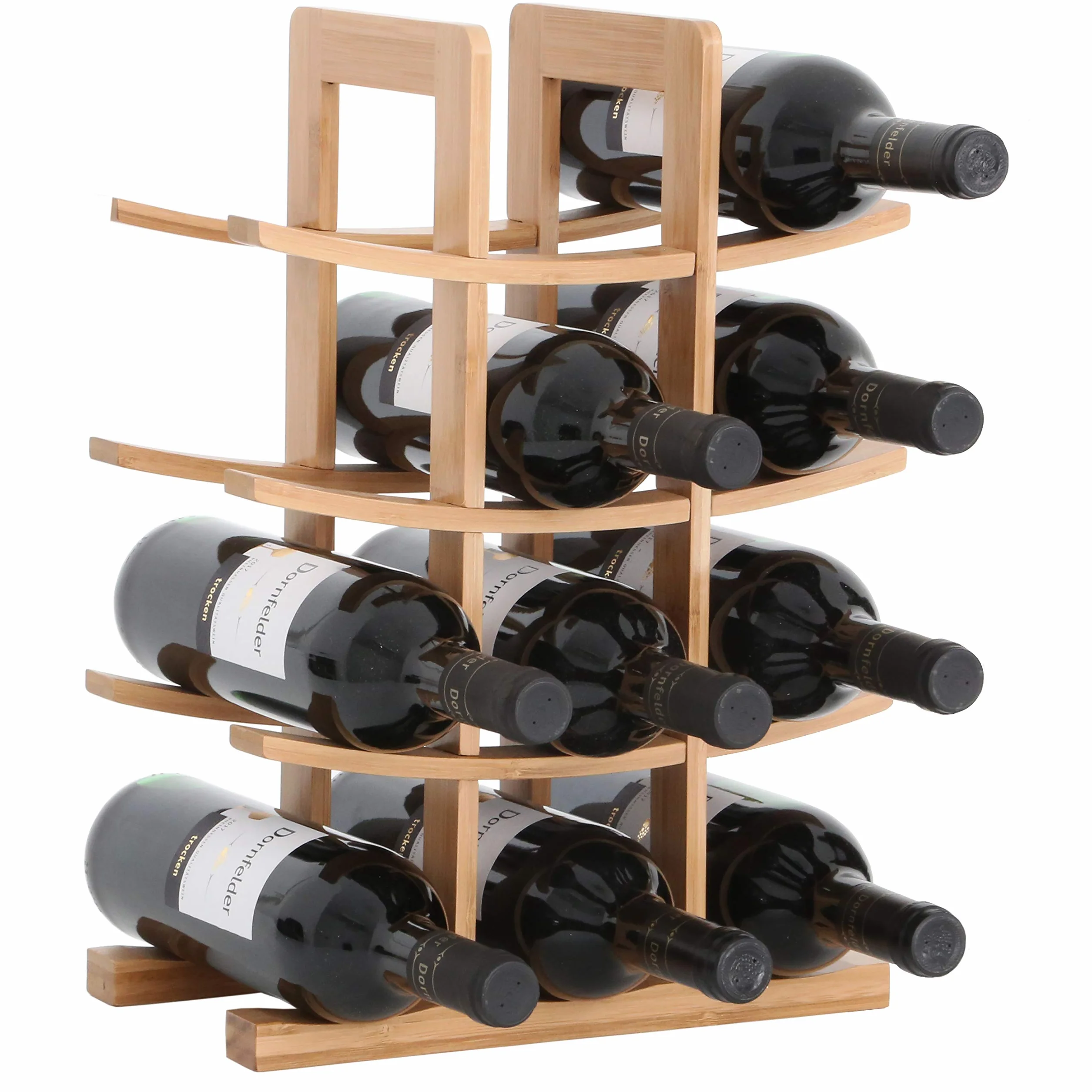 Gräfenstayn® Stojak na wino Porto Bambusowy 12 butelek 30x16x42 cm