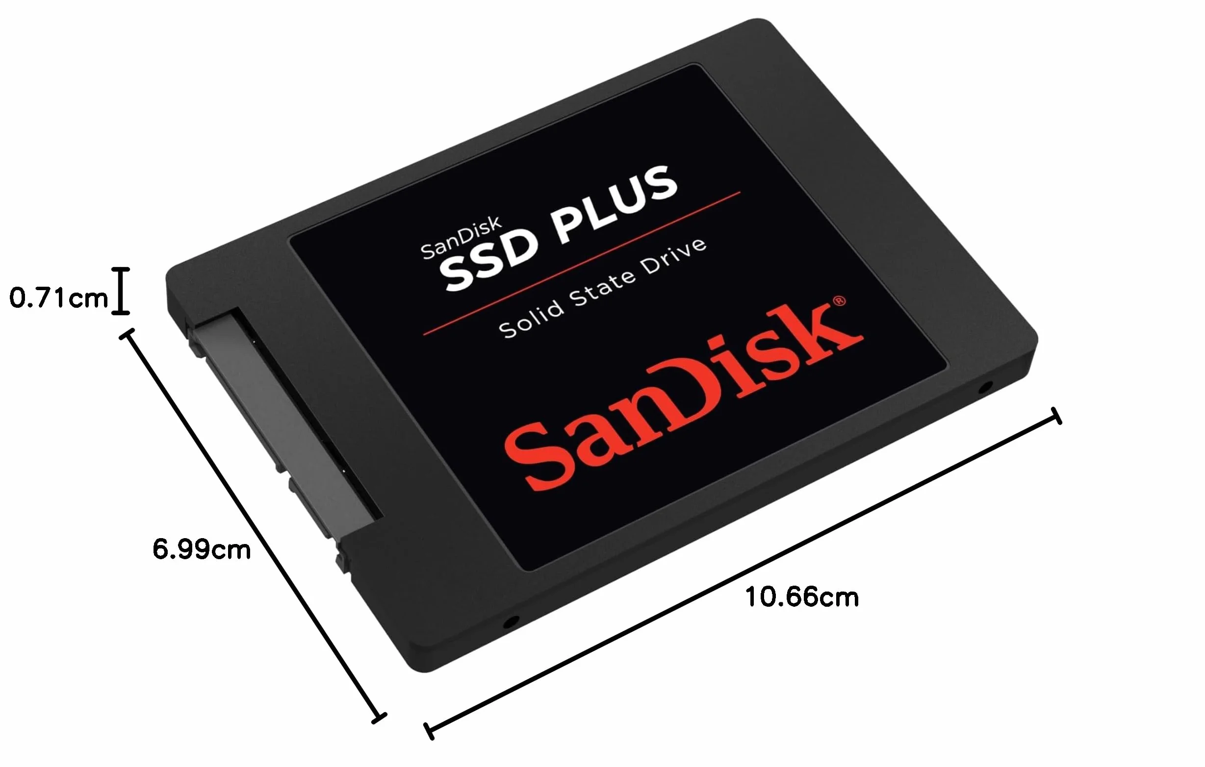 Sandisk - Ssd Sandisk Ssd Plus SDSSDA-1T00-G27 Karta Pamięci, Czarny, 1 TB