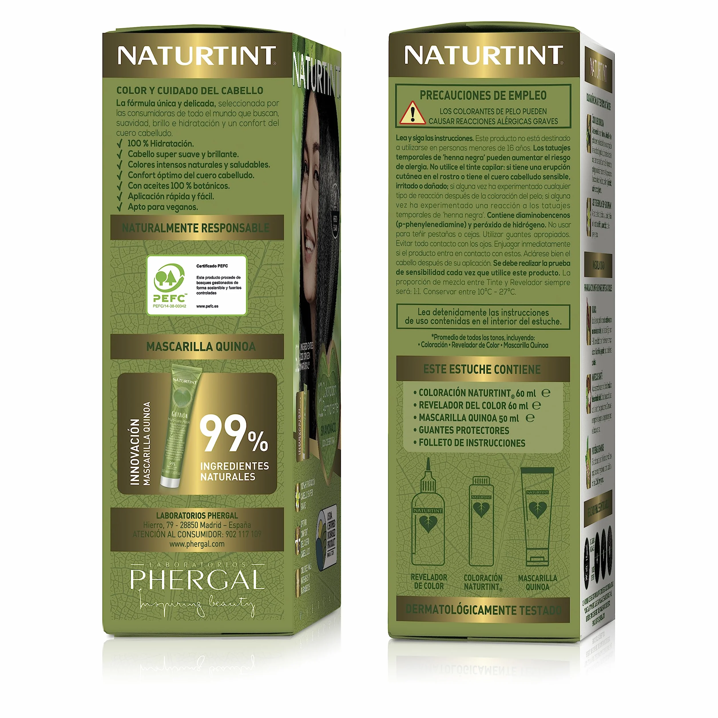 Naturtint Biobased | farba do włosów bez amoniaku | 3N kasztanowy brąz ciemny | wysoka zawartość naturalnych składników | 3 sztuki w opakowaniu | 510 ml