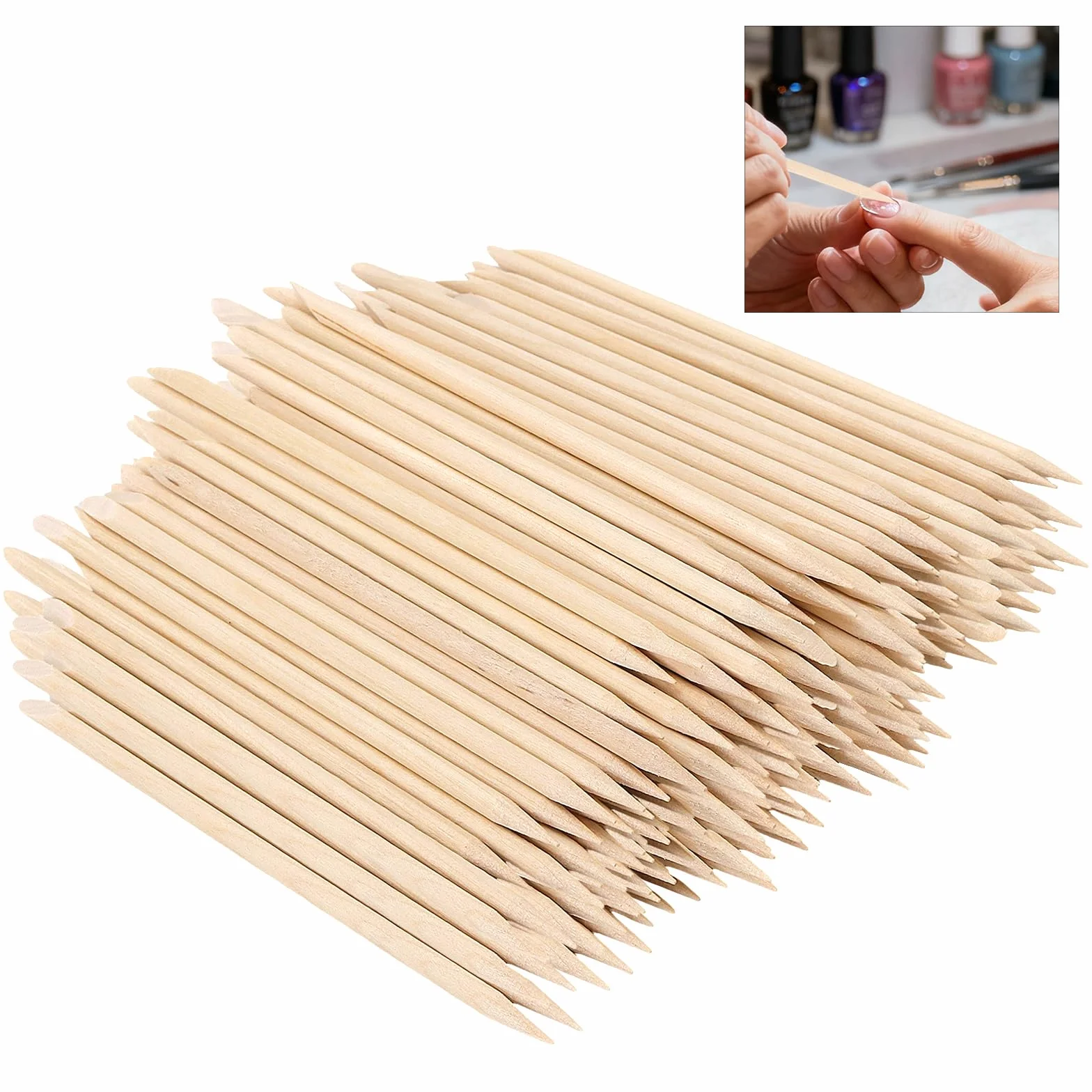 drewniane pałeczki do manicure 600 sztuk 11,4 cm dwustronne z drewna różanego