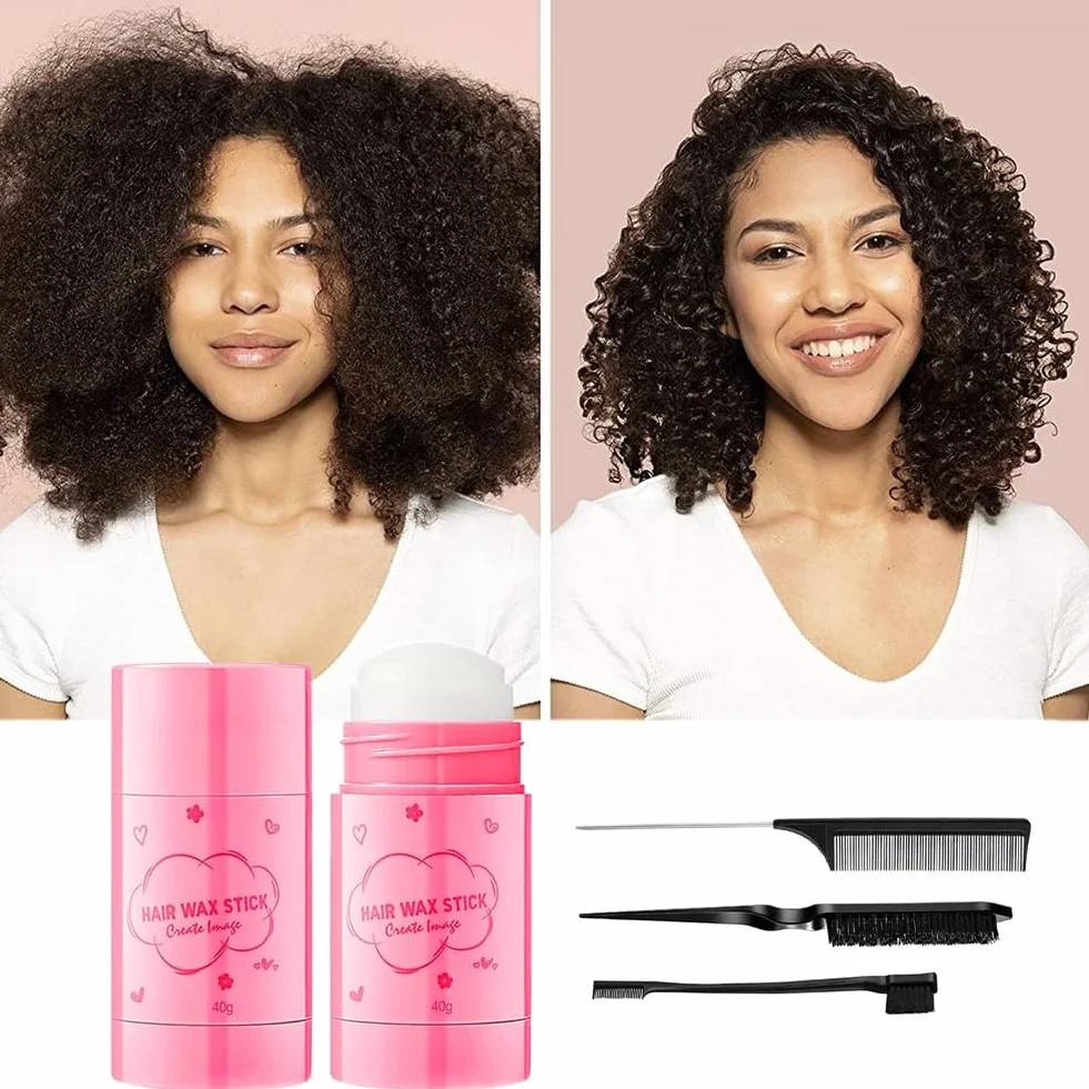 Wax wosk do włosów, 40 g, gładki sztyft do włosów, pomada do włosów, woskowana krawędź kontroli, gładkie włosy, do stylizacji włosów Flyaways