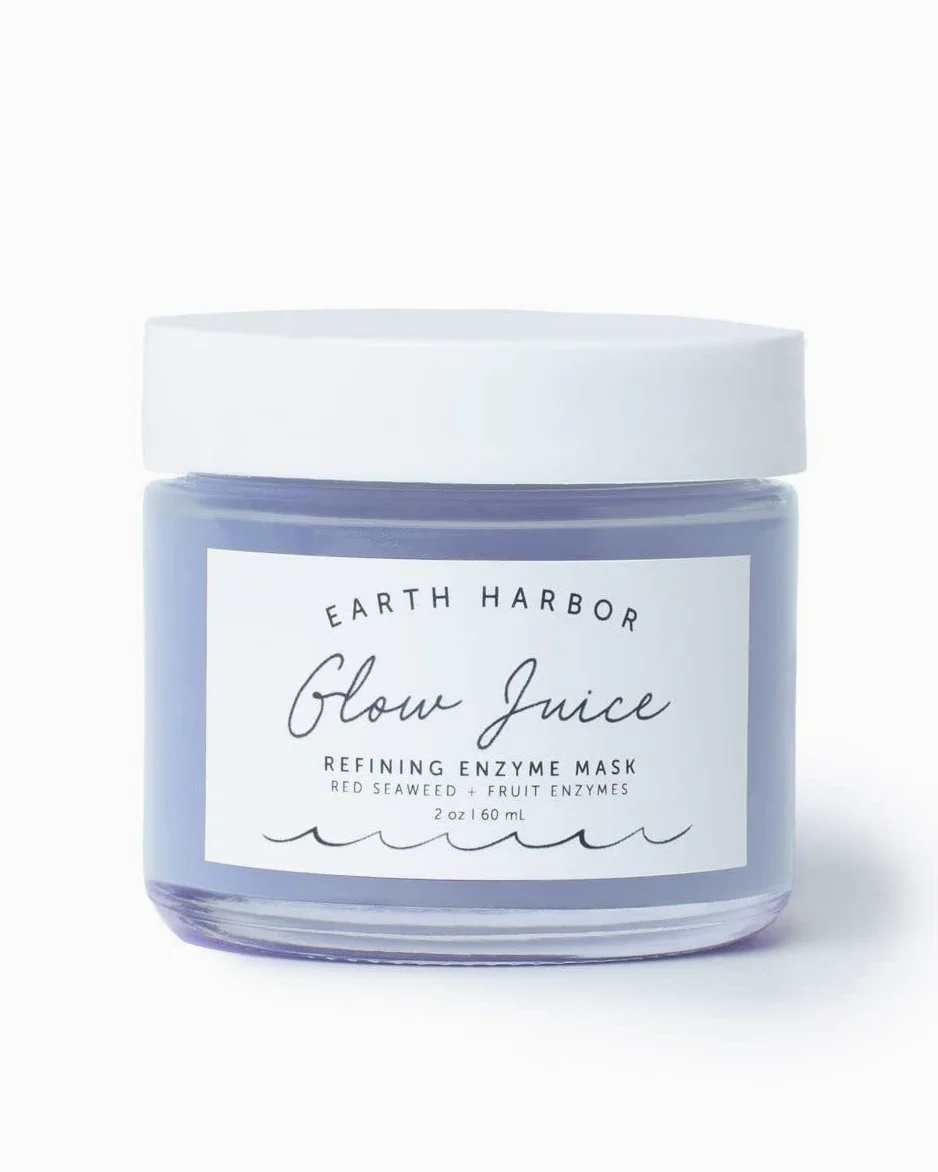 Earth Harbor | Maska regenerująca enzymatycznie Glow Juice | 100% naturalna i nietoksyczna | Algi Vermelhas + enzymy owocowe | Rozświetl e Clareia | 60 ml