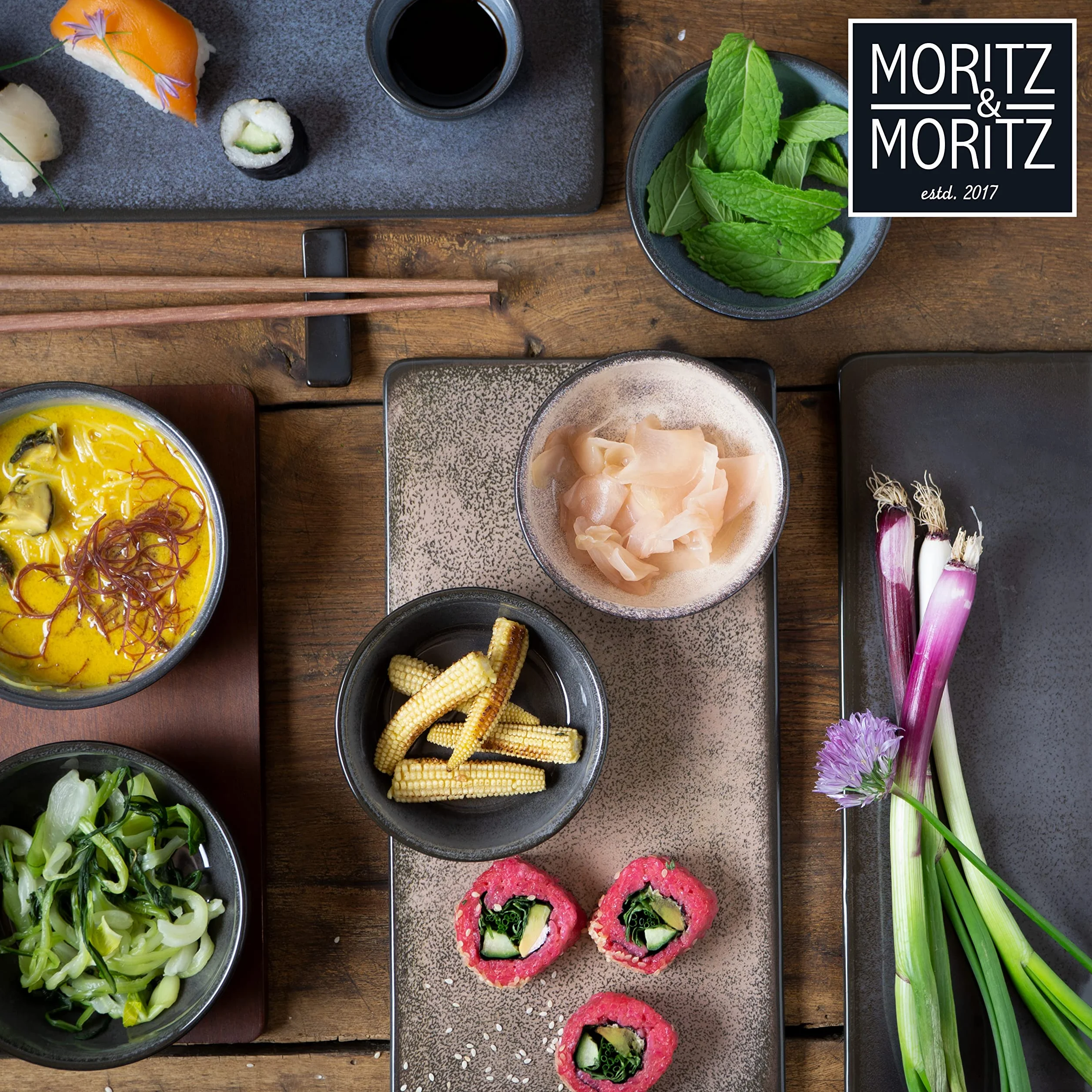 Moritz & Moritz VIDA 4x Miso zestaw misek 12 cm Ø japoński ceramiczny