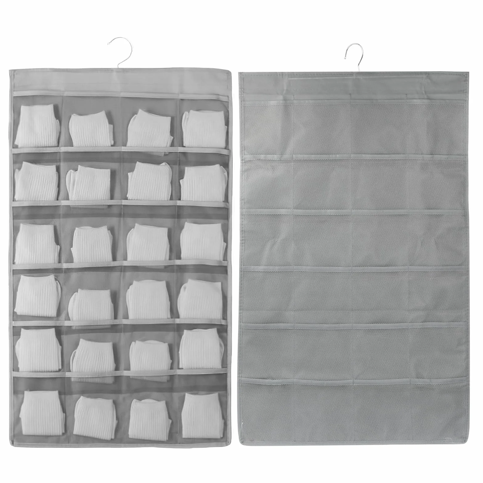 Wiszący organizer do szafy 36 kieszeni składany 80x48 cm dwustronny