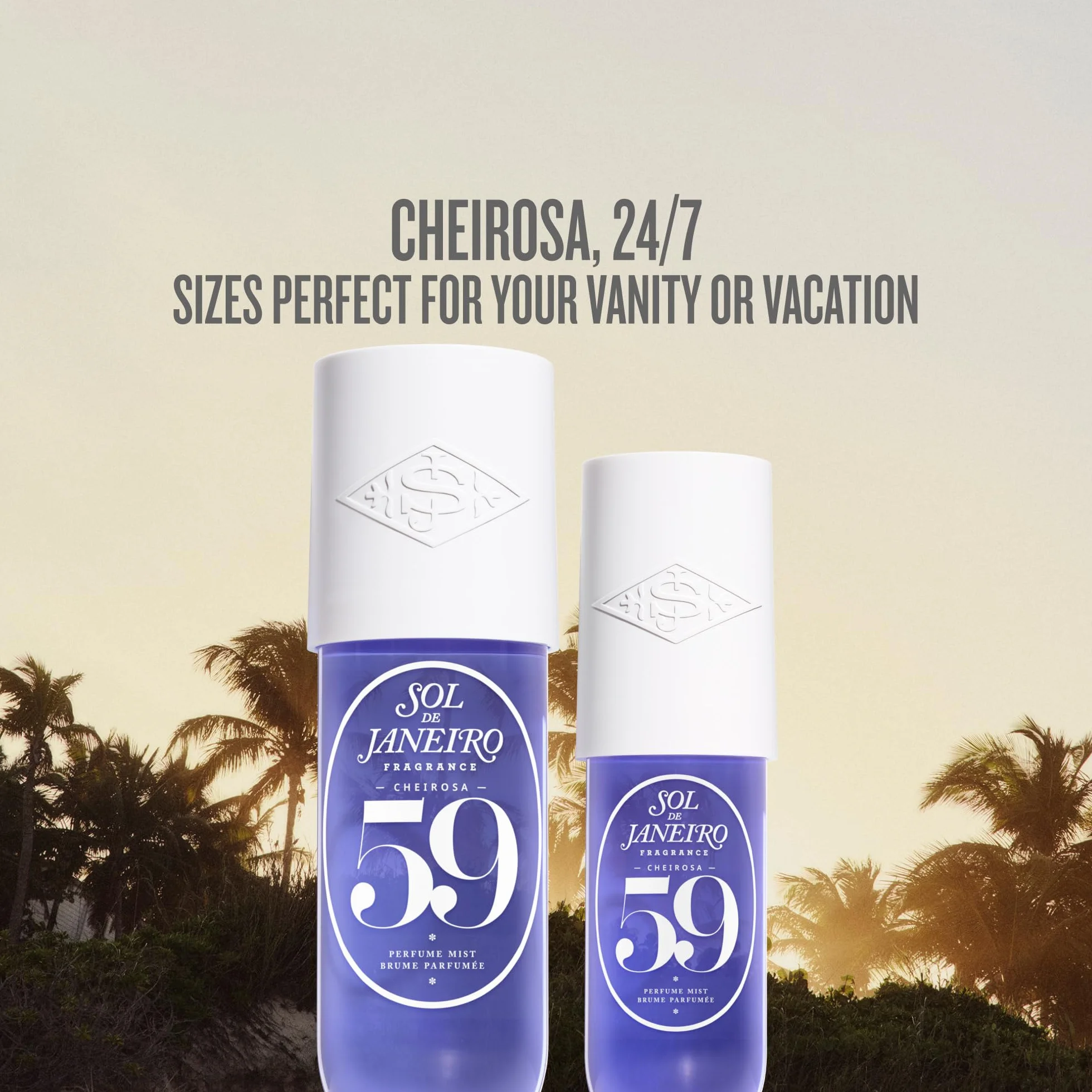 Sol de Janeiro Cheirosa 59 Mgiełka zapachowa do włosów i ciała, rozmiar podróżny, 90 ml / 89 ml.