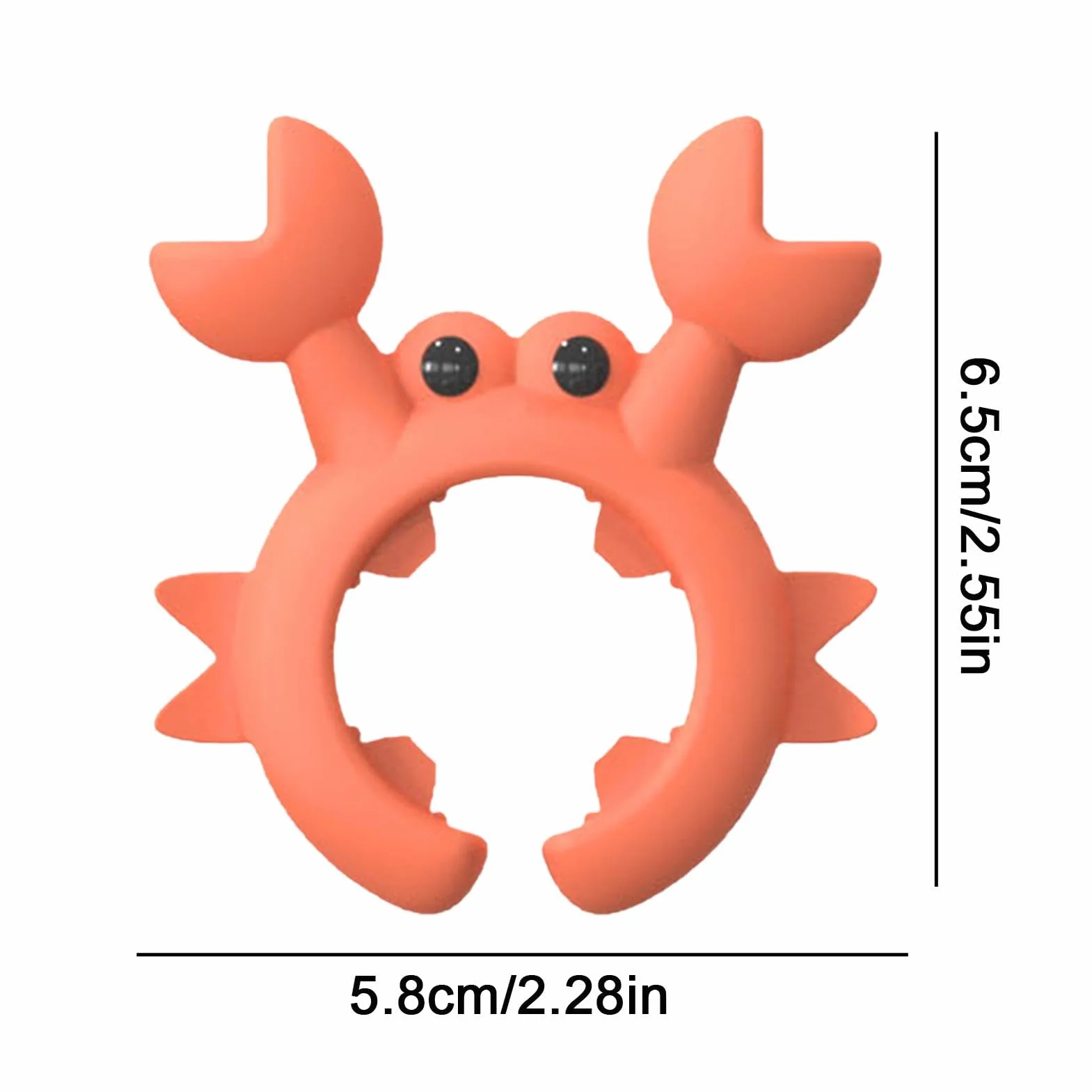 Cute Silicone Crab Spoon Holder Utensil Rest 5.8x6.5cm Anti-Overflow Ladle Holder for Stove Top