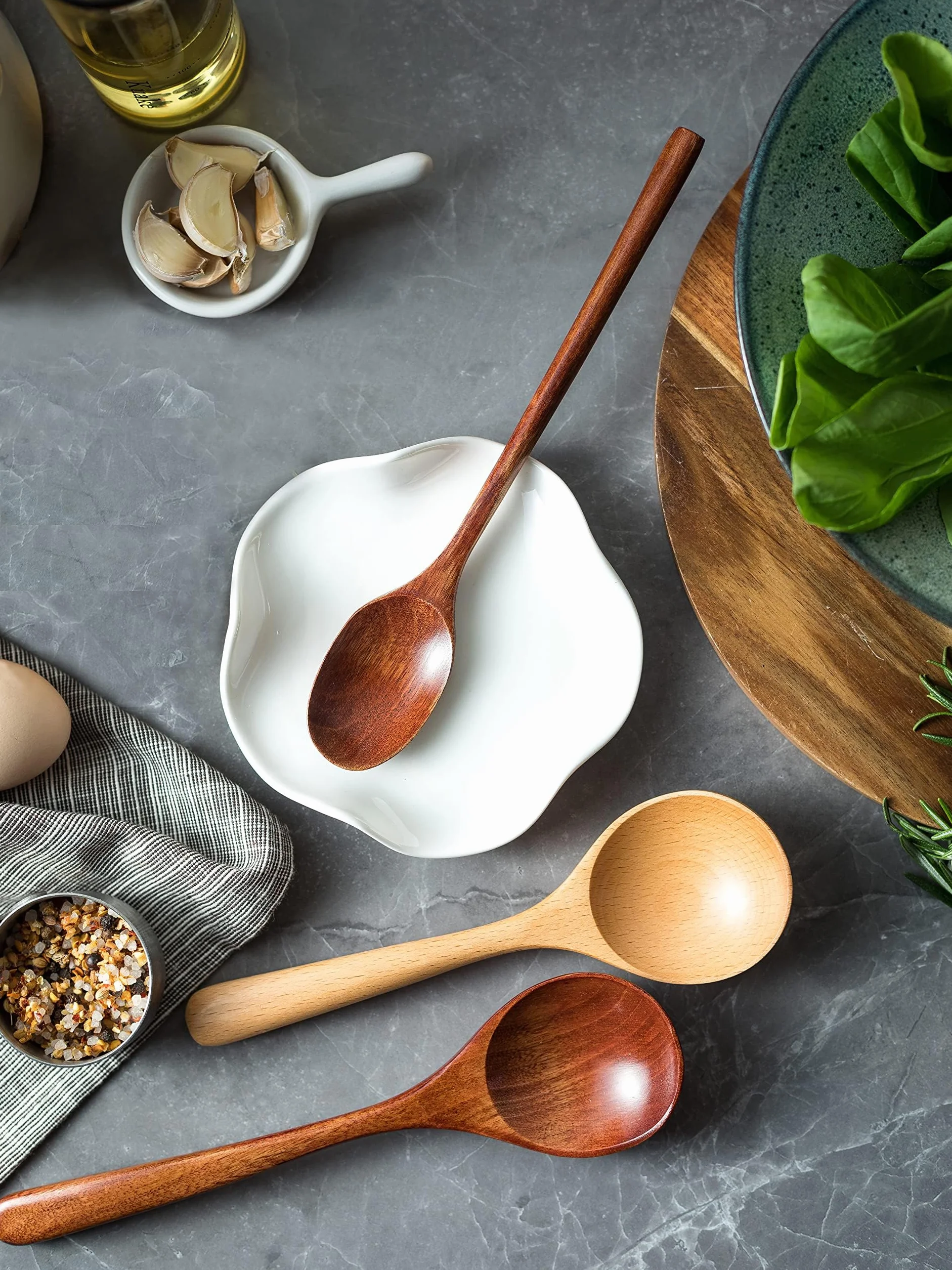 Ceramiczna półka na łyżki do kuchni, półka na kuchenkę i blat kuchenny, uchwyt na łyżeczkę do herbaty, można umieścić łyżeczkę, uchwyt na łyżeczki do kawy lub szczypce, nadaje się do mycia w zmywarce