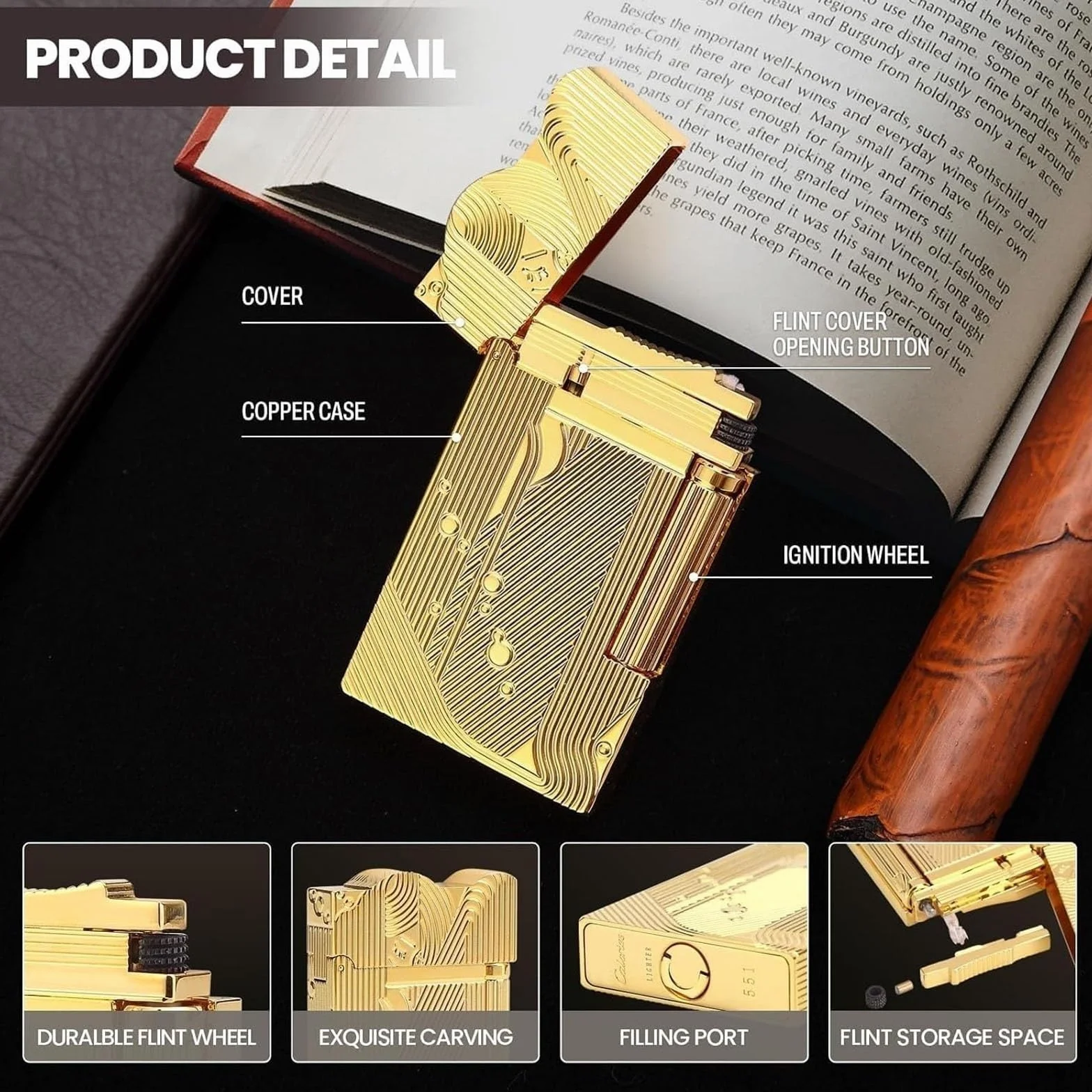 Lighter Vintage kerosene trench antyczny piece fantazyjny metal marynarze anime mosiądz dupont kerosene luxury mecha men pipe rocker sarome unique alloy chief cool dad dunhill expensive fluid heavy